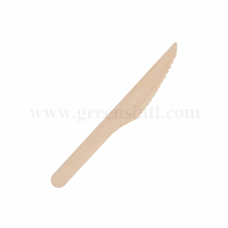 GREENS CHOICE Wooden Knife 160 mm-100 Pcs