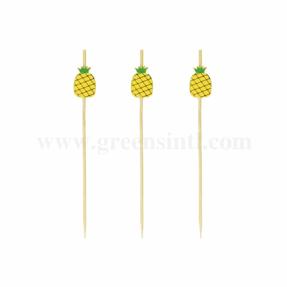 GREENS CHOICE Fruit Picks Pineapple 12 cm-100 Pcs