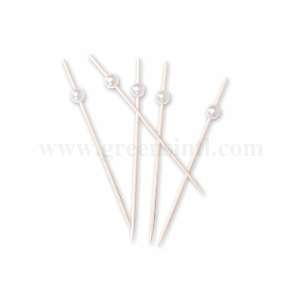 GREENS CHOICE Fruit Picks White 120 mm-100 Pcs