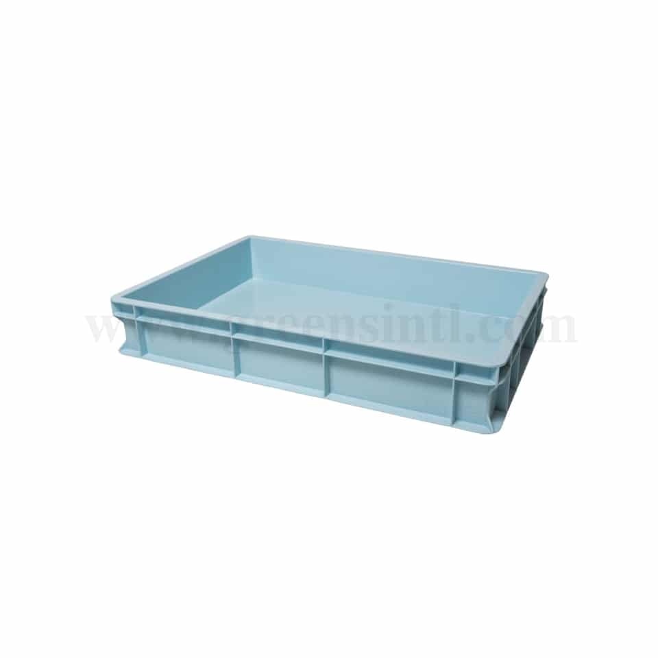 GENUS DEI Polyethylene Pizza Dough Case with Solid Base and Side Light Blue 600 x 400 x h 100 mm