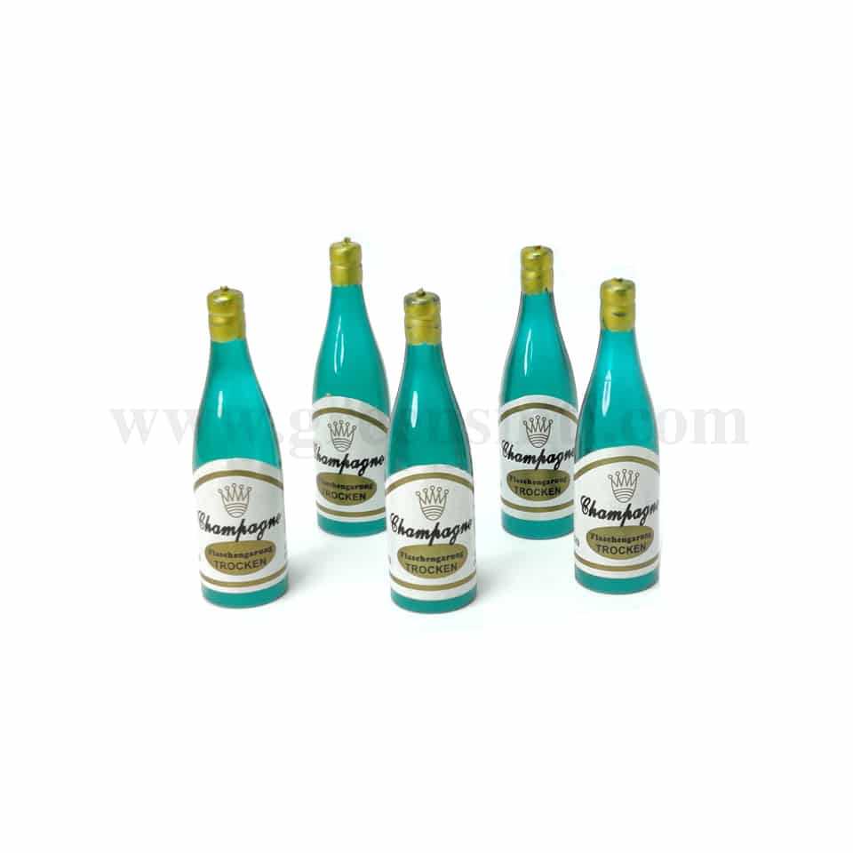 GREENS Cake Topper- Champagne Bottle 55/15 mm -6 pcs