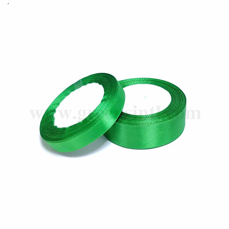 GREENS Satin Ribbon Green Width 0.5 Inch
