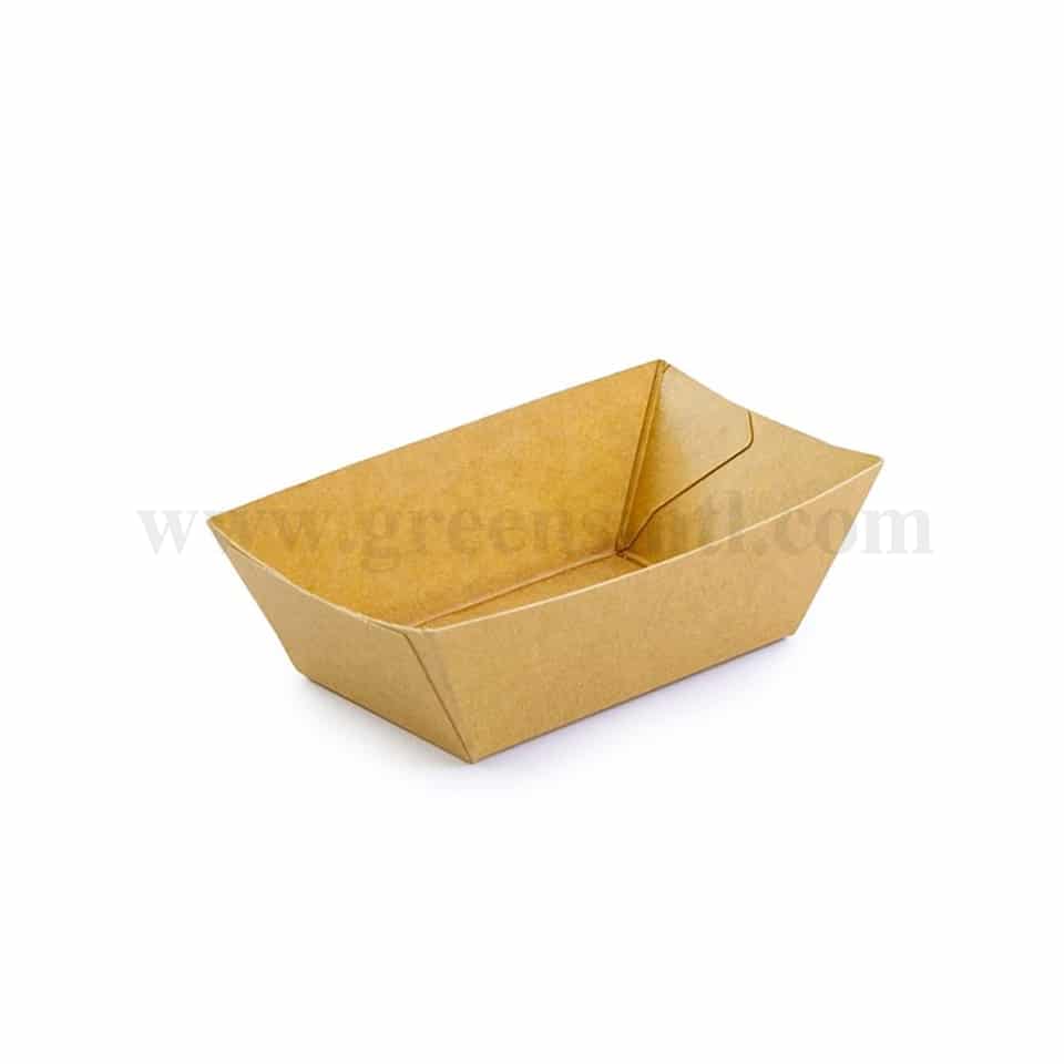 GREENS Brown Small Snack Tray 78 x 45 x 29 mm-50 Pcs