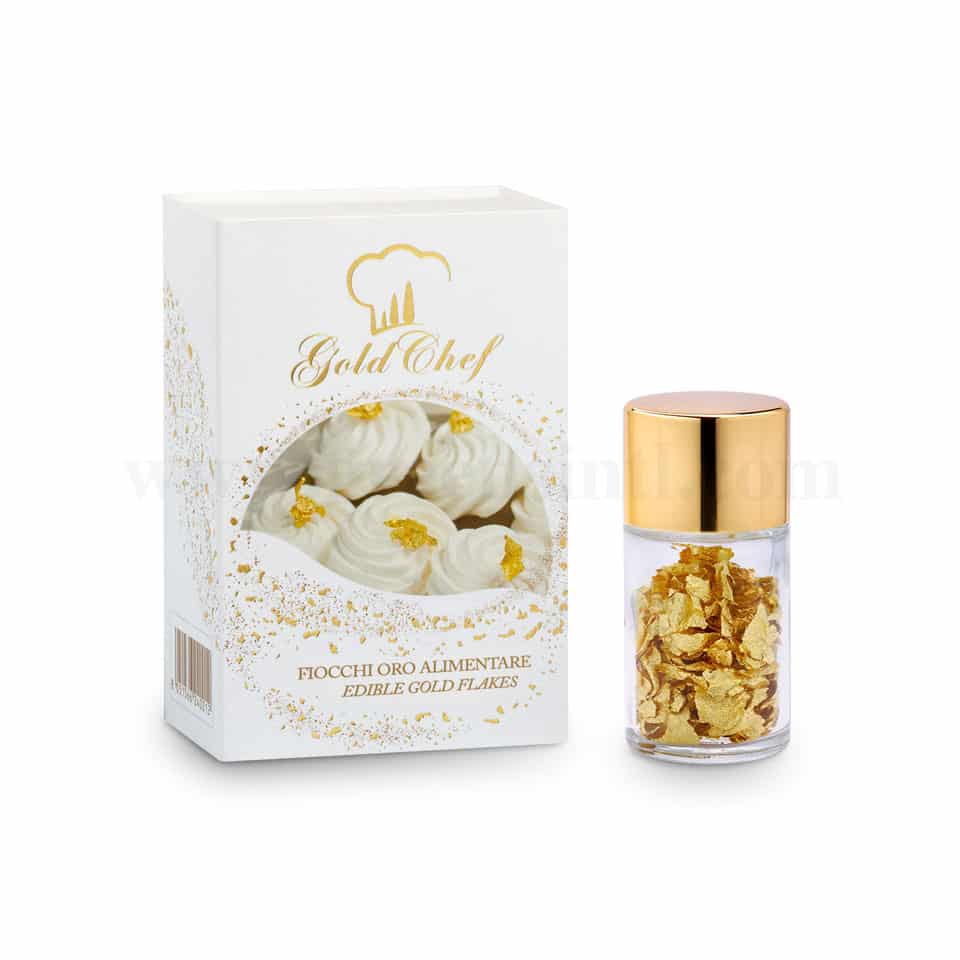 GOLD CHEF Edible Gold Flakes 23kt- 125 mg