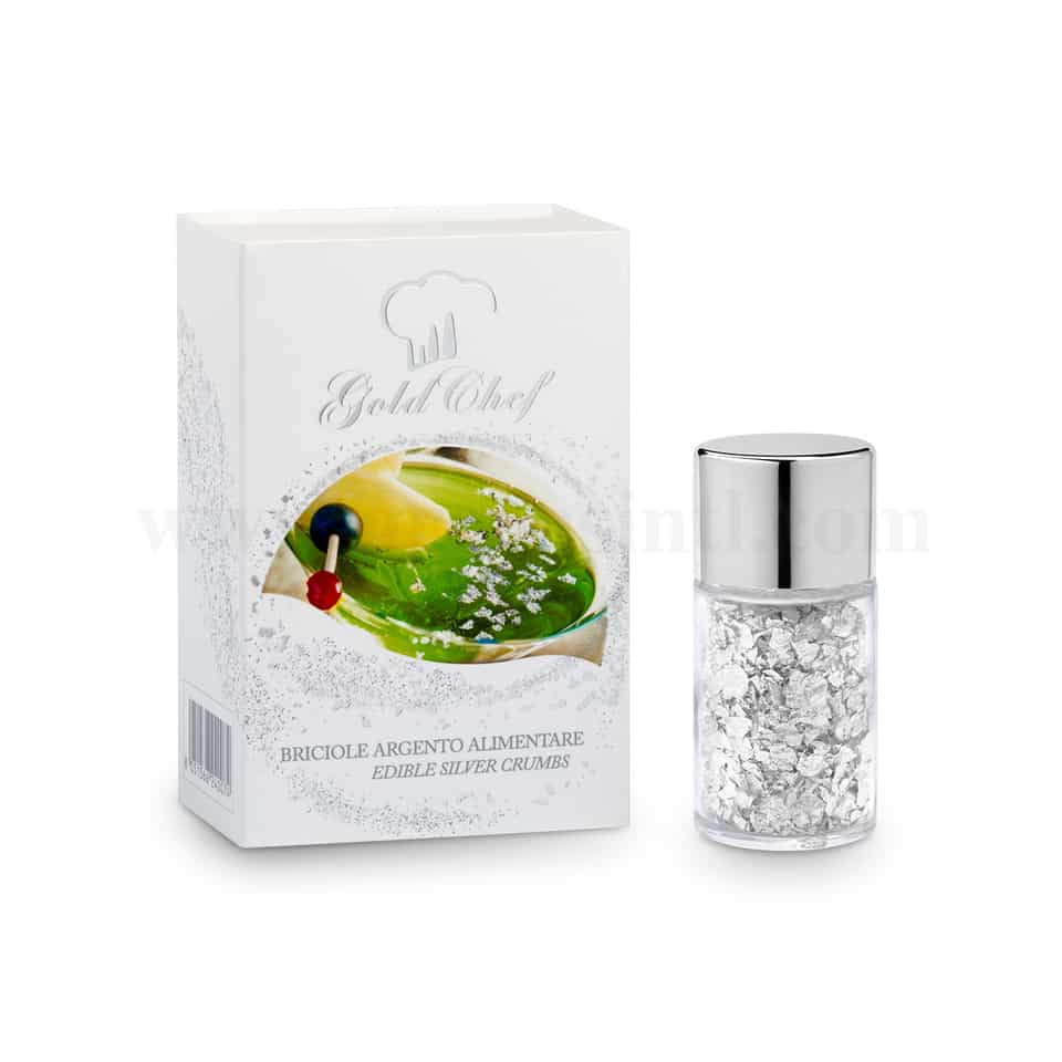 GOLD CHEF Edible Silver Crumbs 23kt-3 g