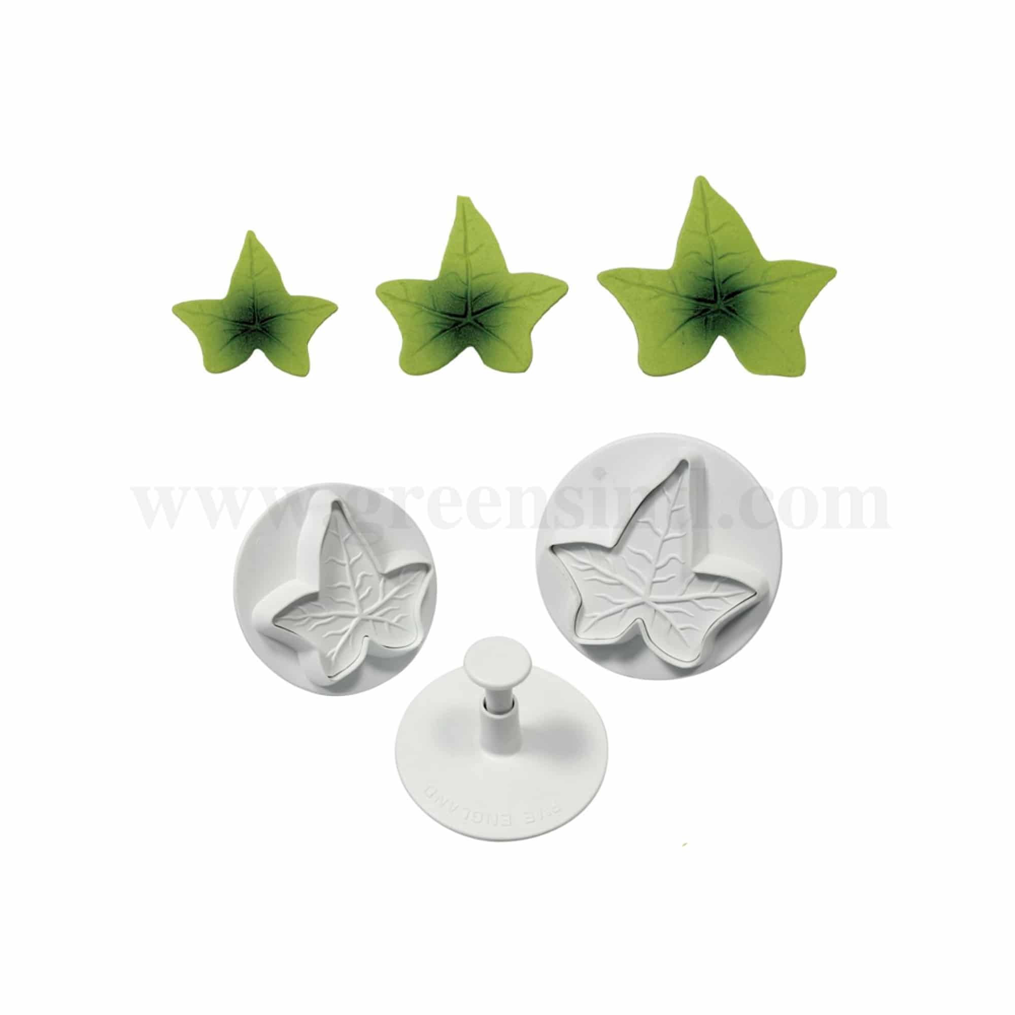GREENS CHOICE Plunger Cutter Veined Ivy Leaf Set of 3