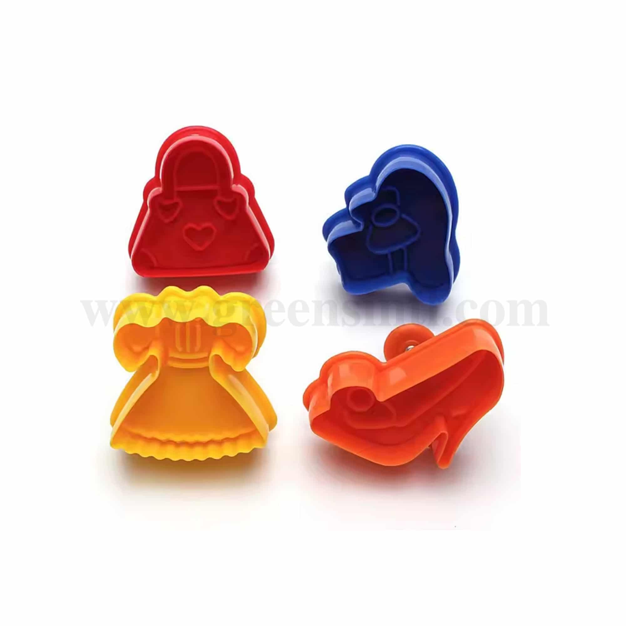 GREENS CHOICE Frock, Hat,Shoes and Bag Shape Cutter Set of 4