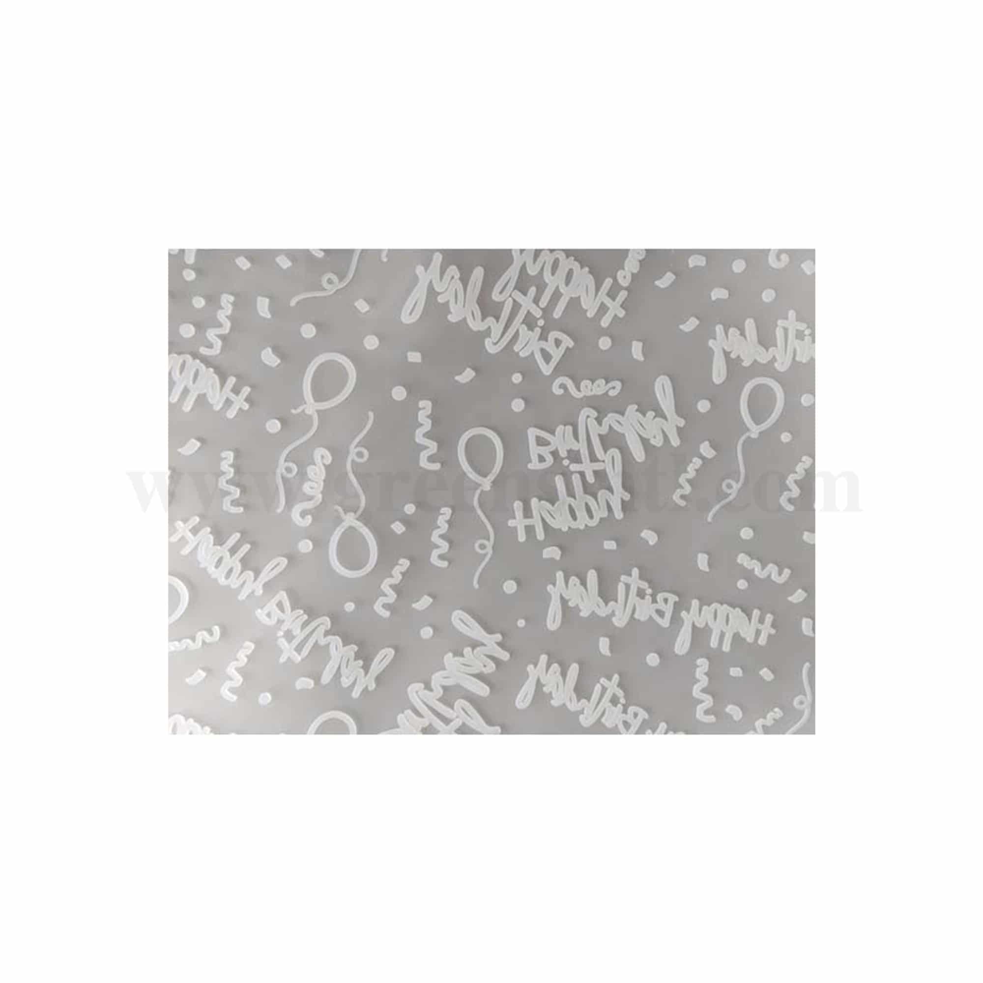 GREENS CHOICE Happy Birthday Fondant Imprint Mat 200 x 200 mm