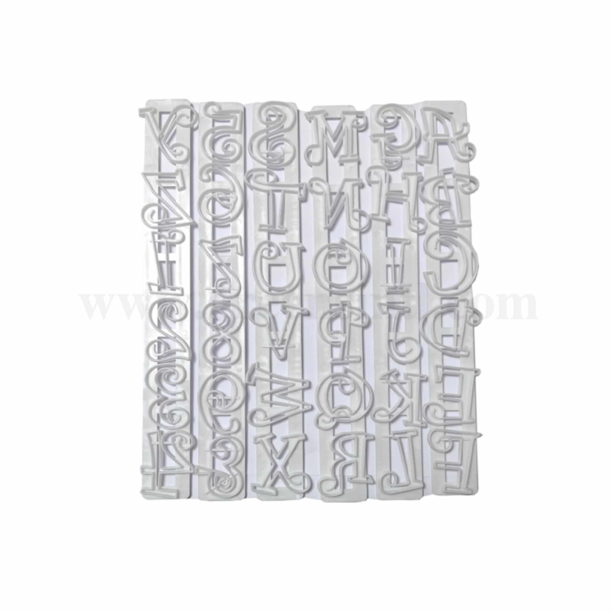 GREENS CHOICE Plastic Alphabets & Numbers Rulers Fondant Cutter Embossed Mold Set of 6