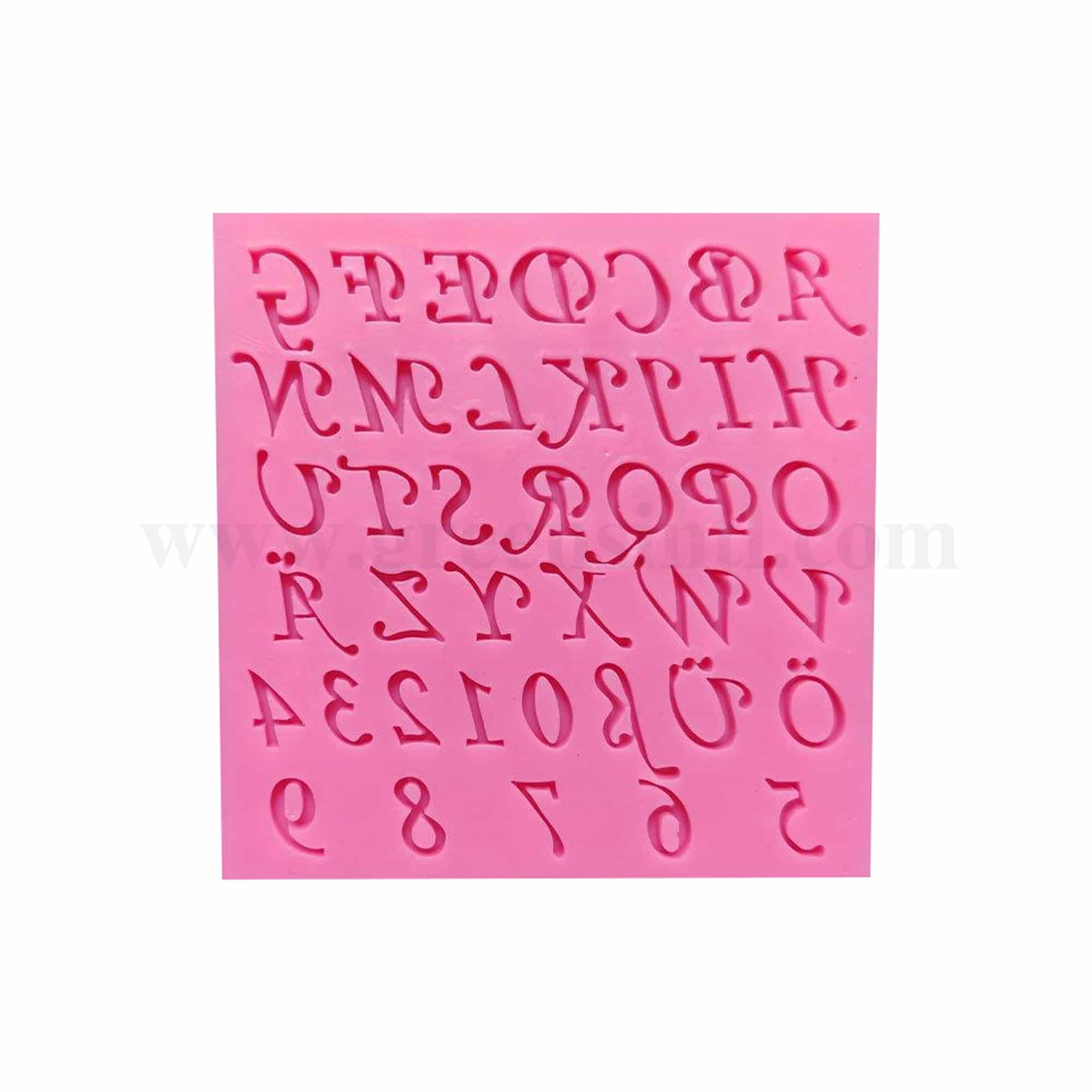 GREENS CHOICE Silicone Mould Alphabets And Numbers 110 x 130 mm