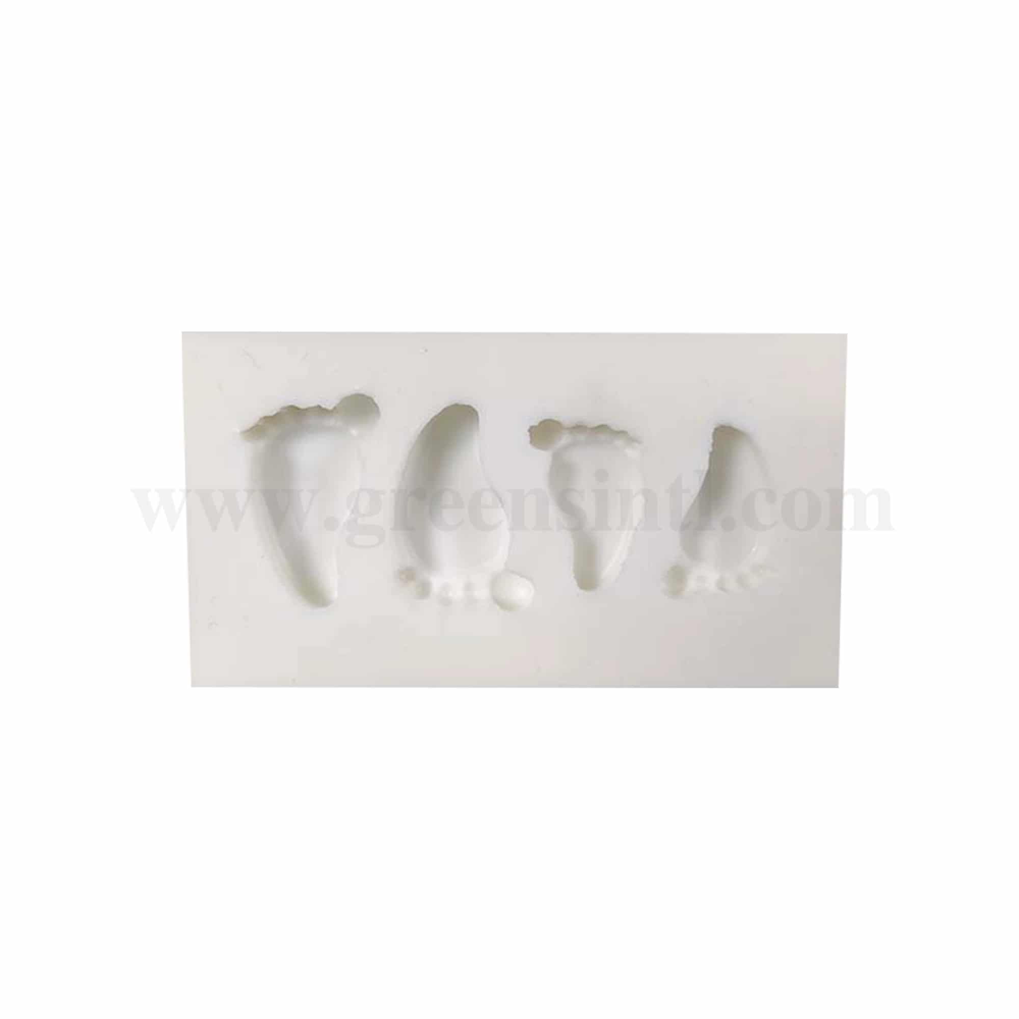 GREENS CHOICE Silicone Mould Baby Feet 100 x 50 mm