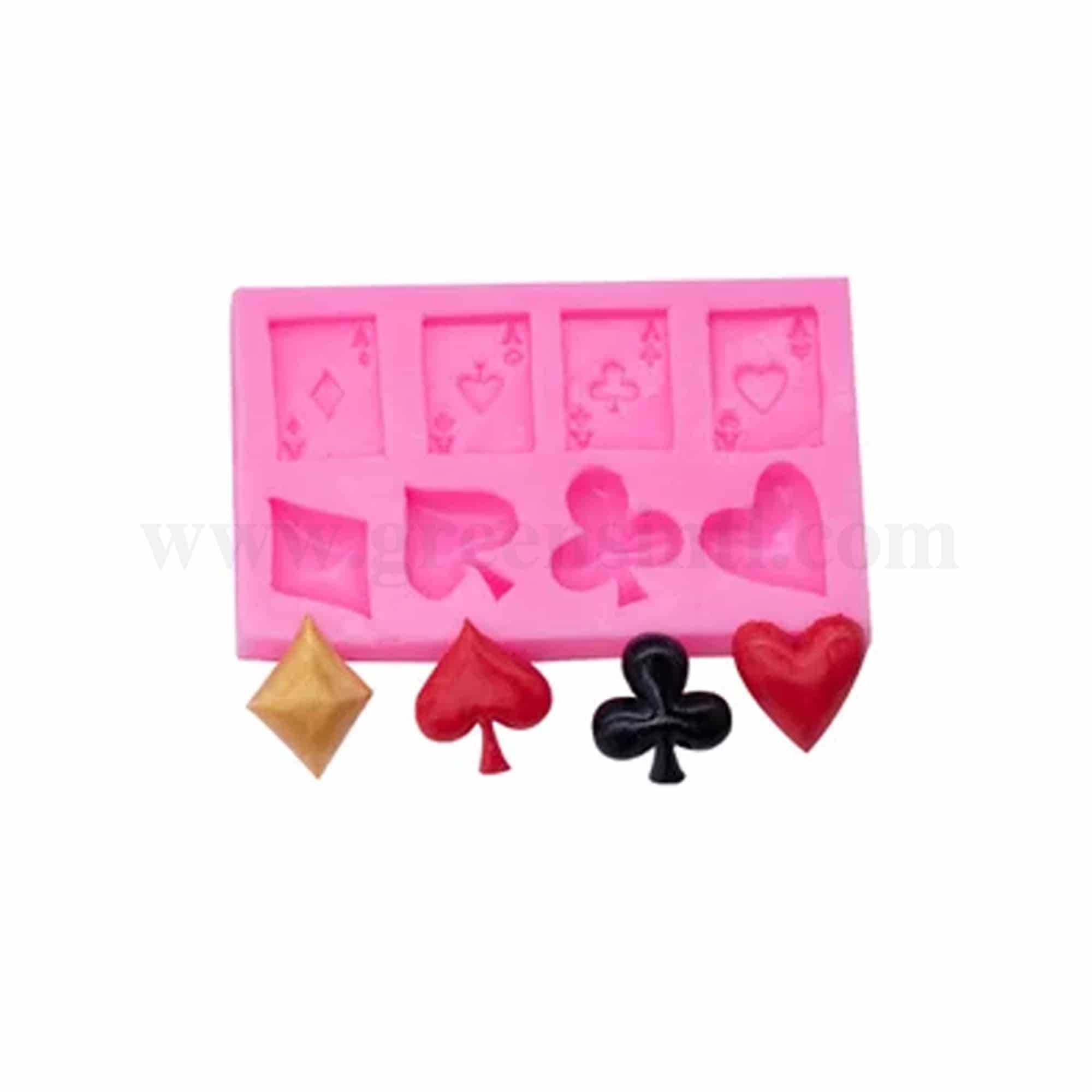 GREENS CHOICE Silicone Mould Play Cards 130 x 80 mm