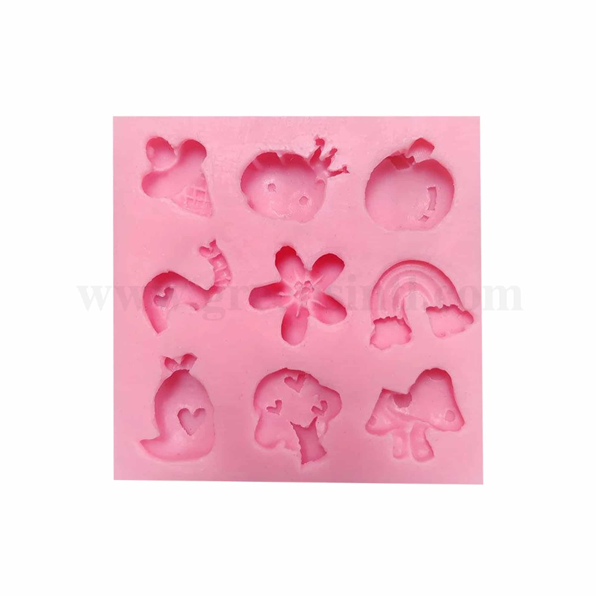 GREENS CHOICE Silicone Mould Kawaii Cartoon 120 x120 mm