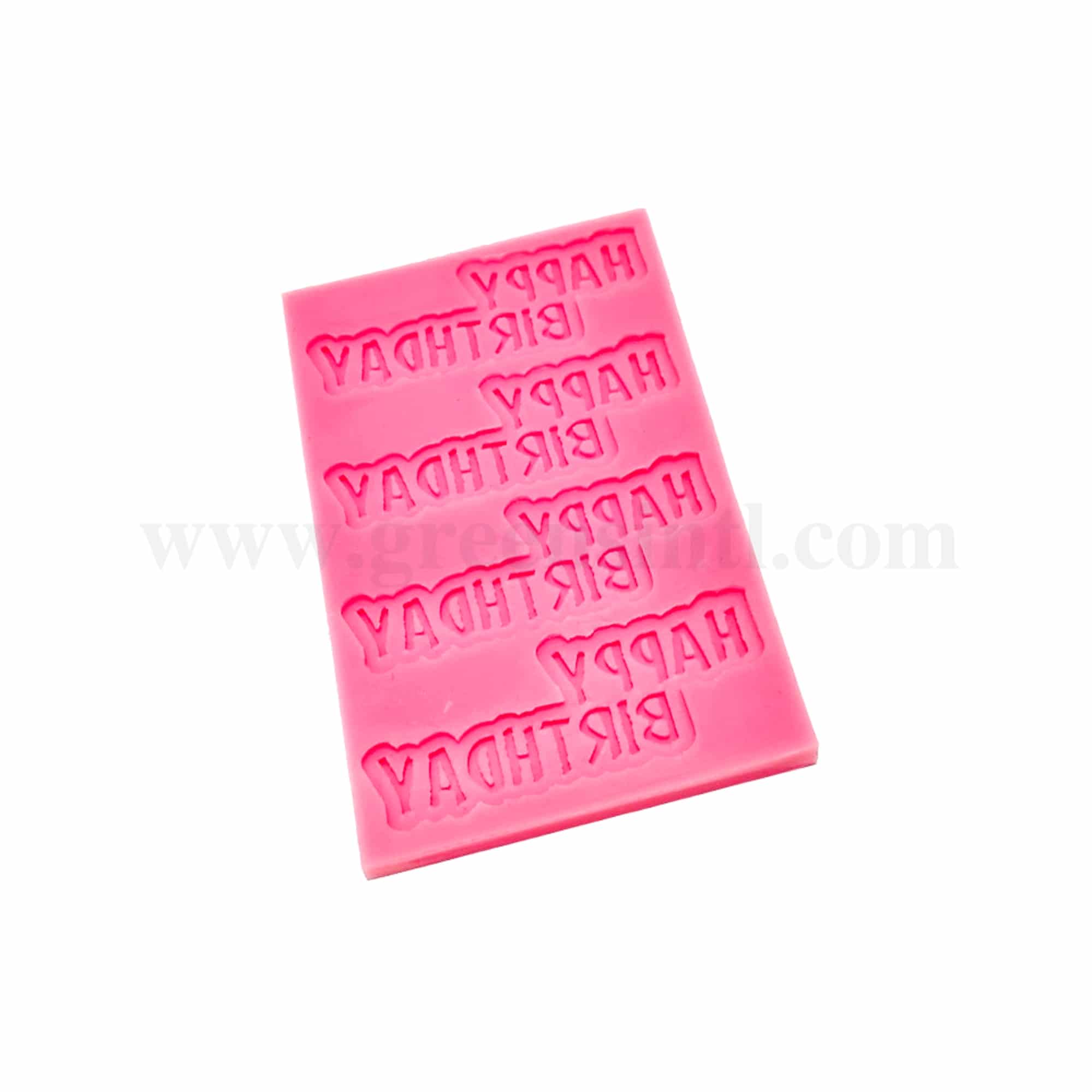 GREENS CHOICE Silicone Mould Happy Birthday 150 x 80 mm