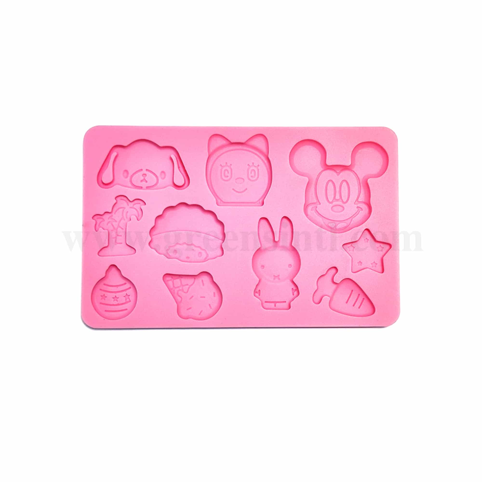GREENS CHOICE Silicone Mould Silicon Mould Cartoon Characters 200 x 125 mm