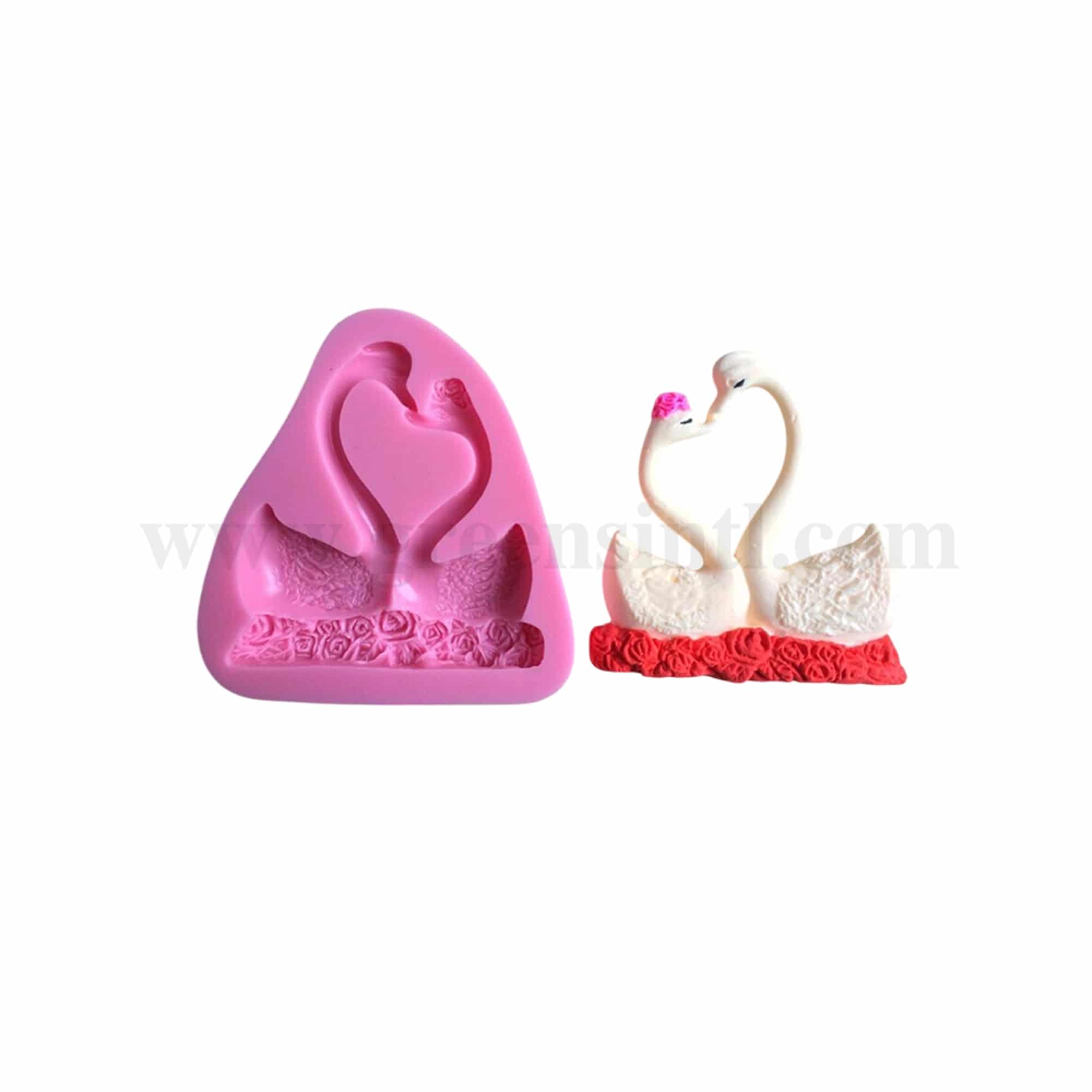 GREENS CHOICE Silicone Mould Swan Love 85 x 85 mm