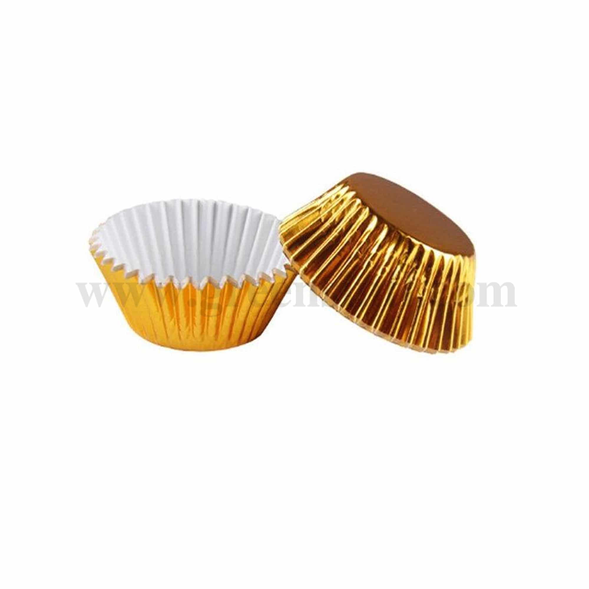 GREENS CHOICE Metallic Gold Mini Cup Cake Baking Cases 500 Pcs