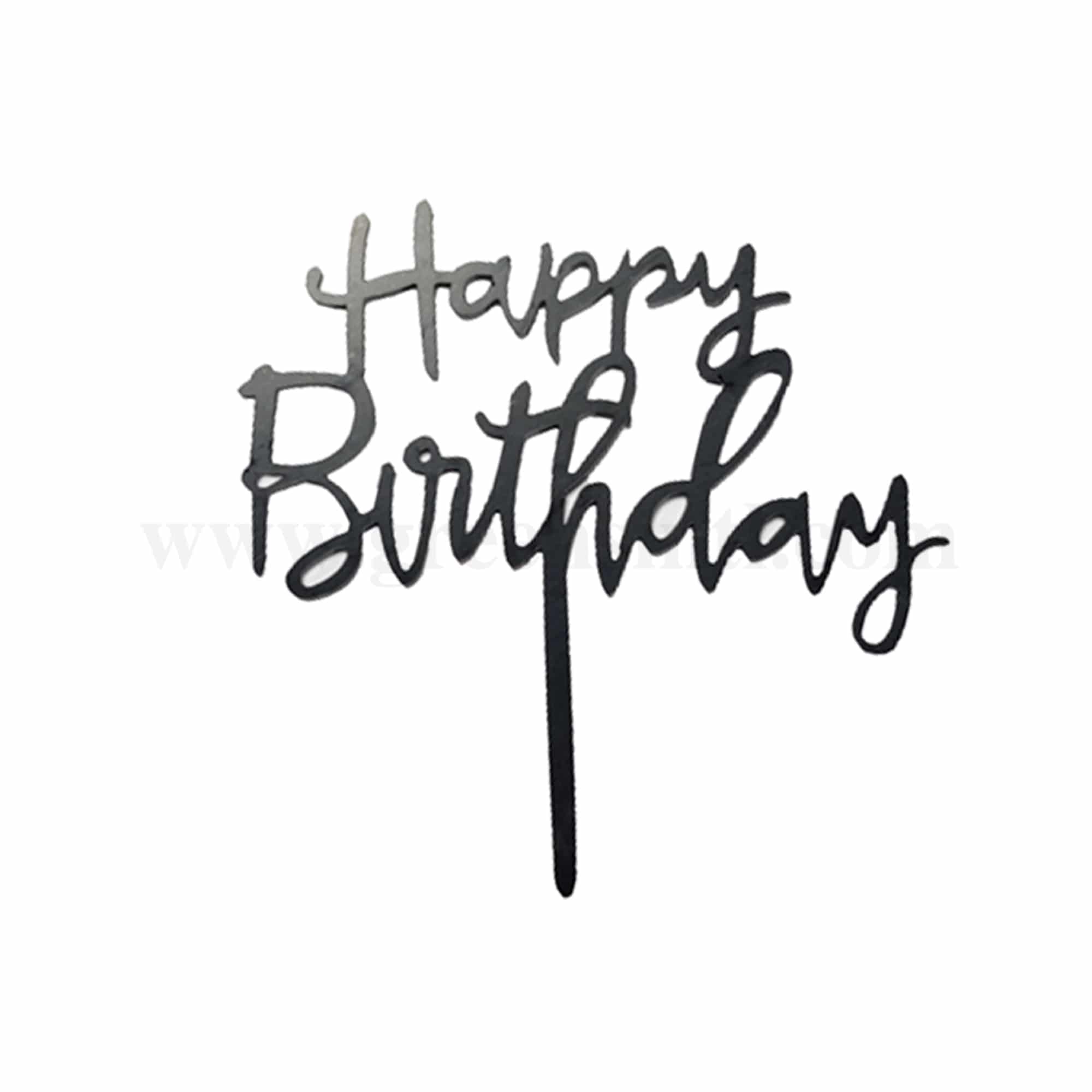 GREENS CHOICE Cake Topper Happy Birthday 120x80 mm