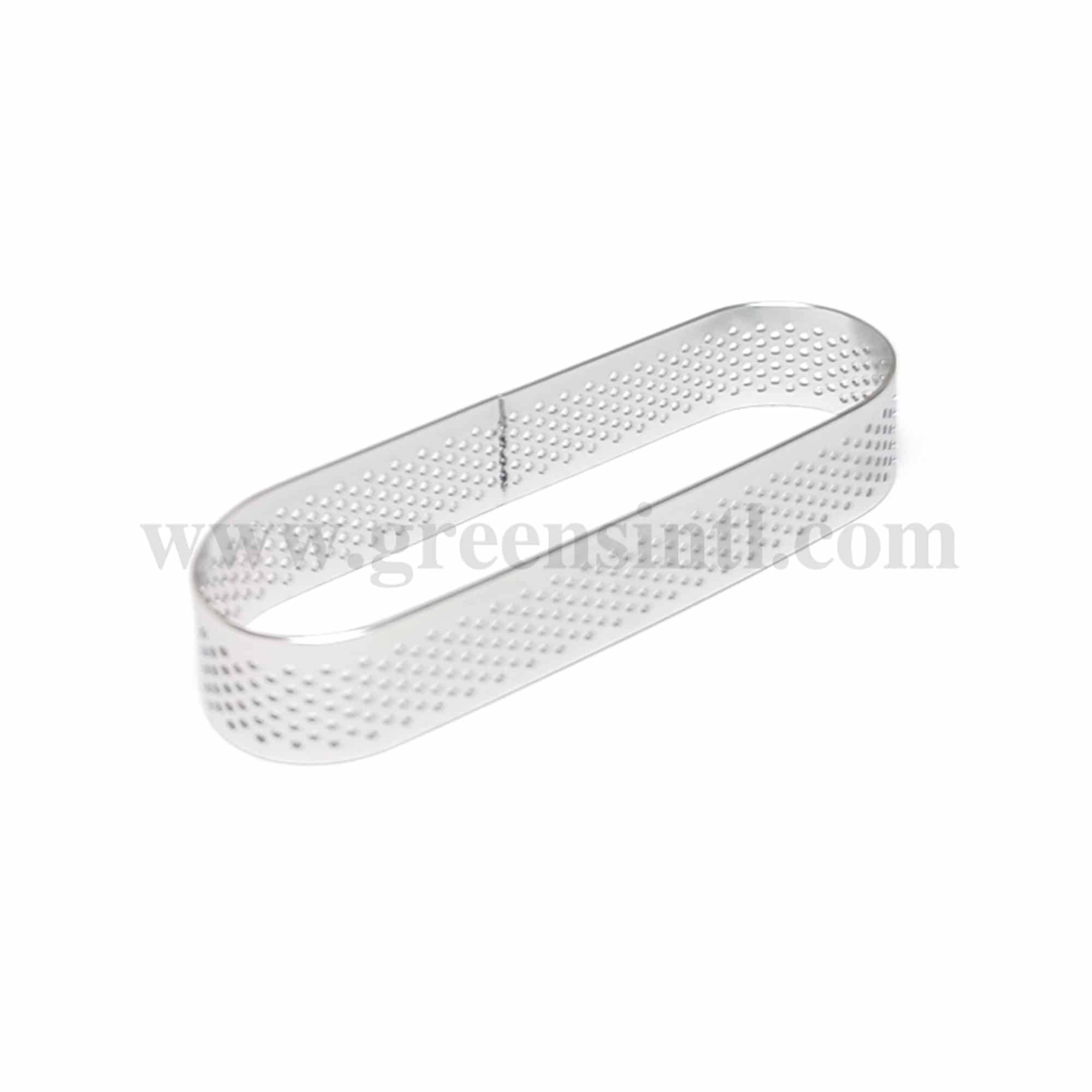 GREENS CHOICE Perforated Tart Ring Oval 120 x 35 x h20mm