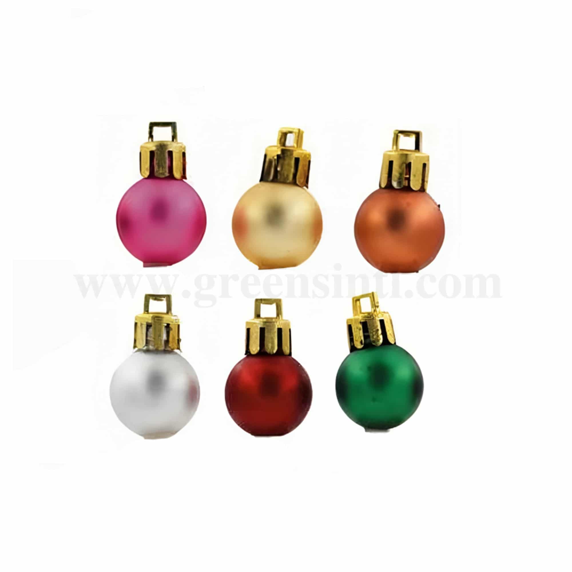 GREENS CHOICE Christmas Cake Topper Balls 3.5 x 20 mm-50 Pcs