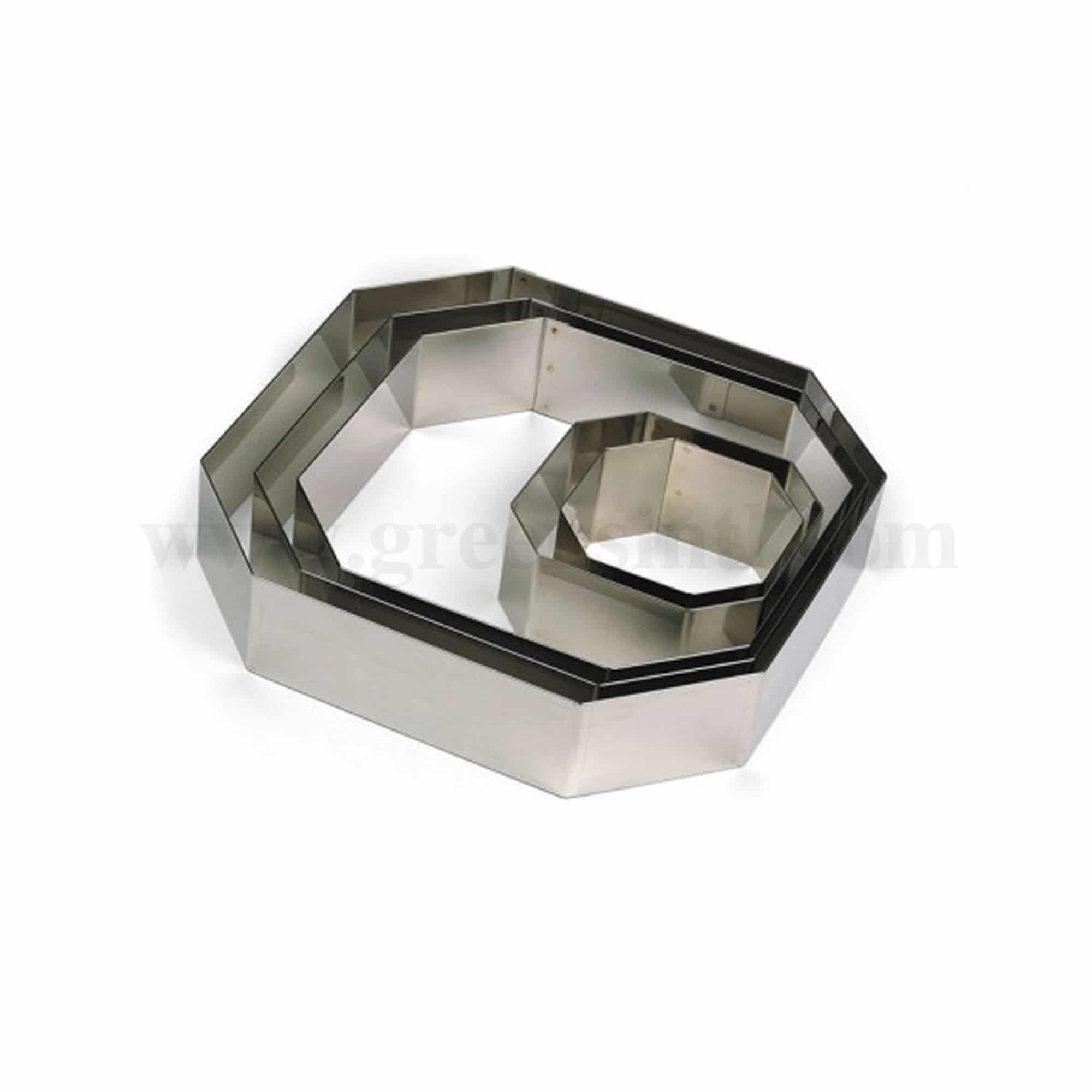 GOBEL Cake Ring Square Faceted 180 x h45mm
