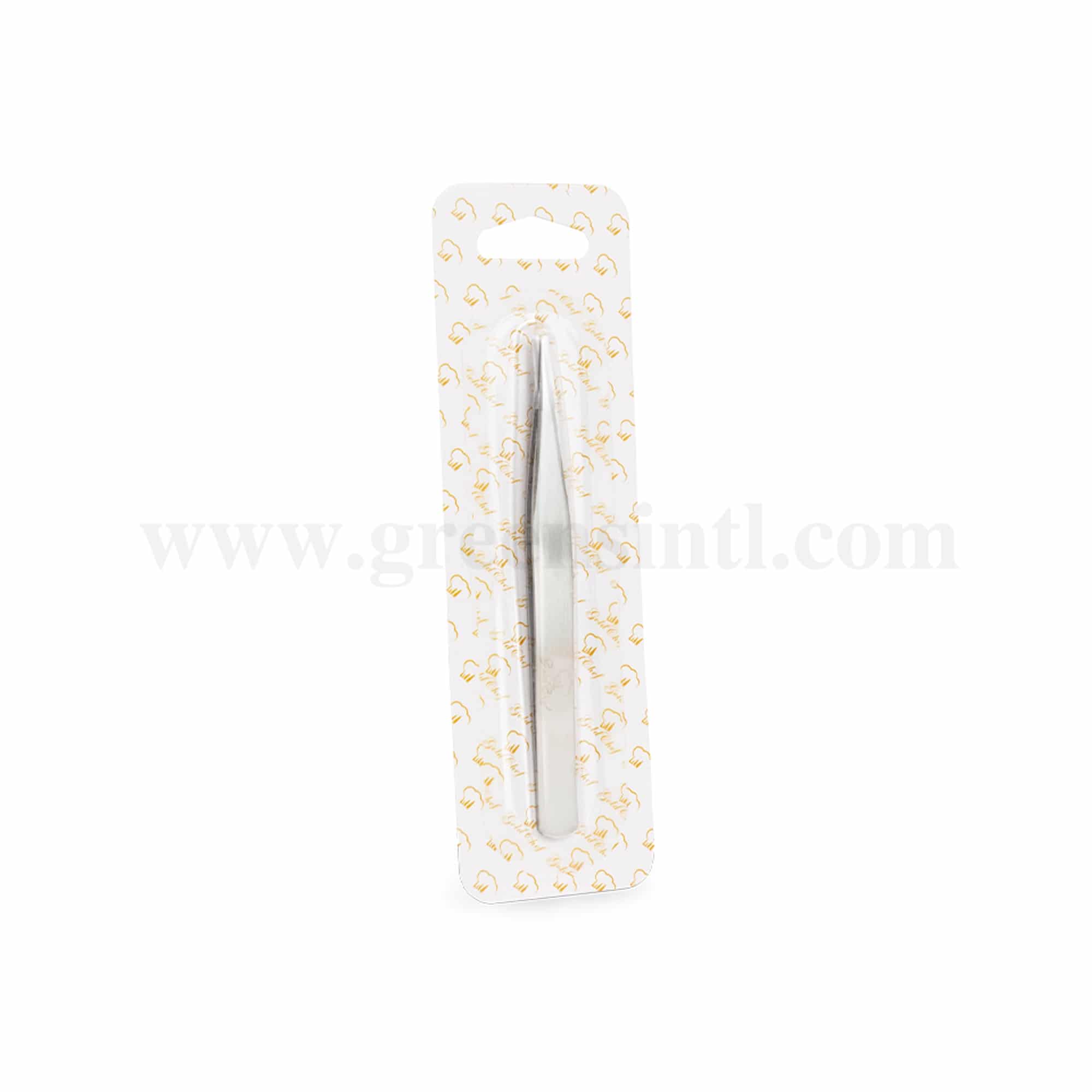 GOLD CHEF Stainless Steel Tweezer for Edible Gold/Silver Leaves 