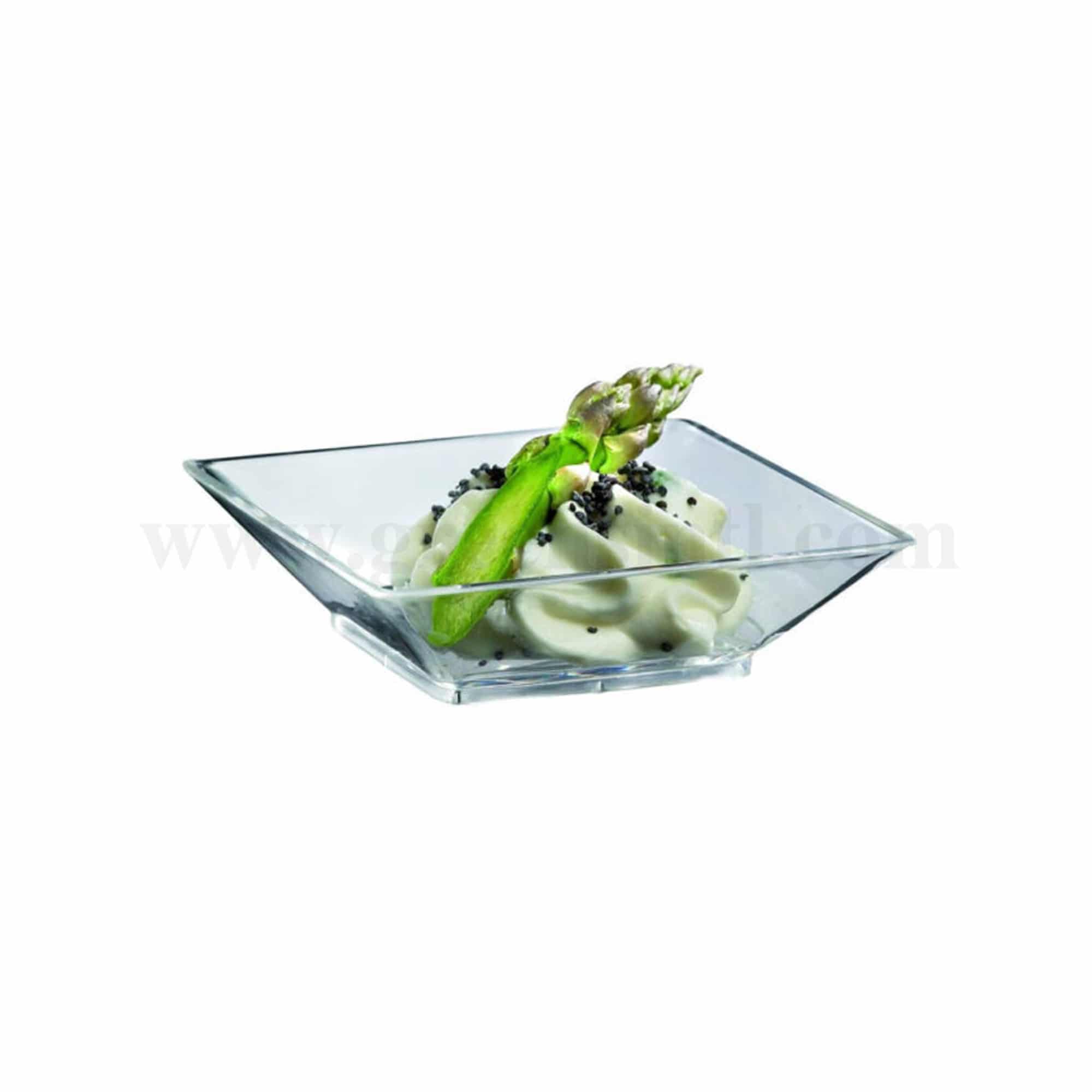 SOLIA Transparent Mini Dish Green 67 x 67 x h 18 mm-50 Pcs