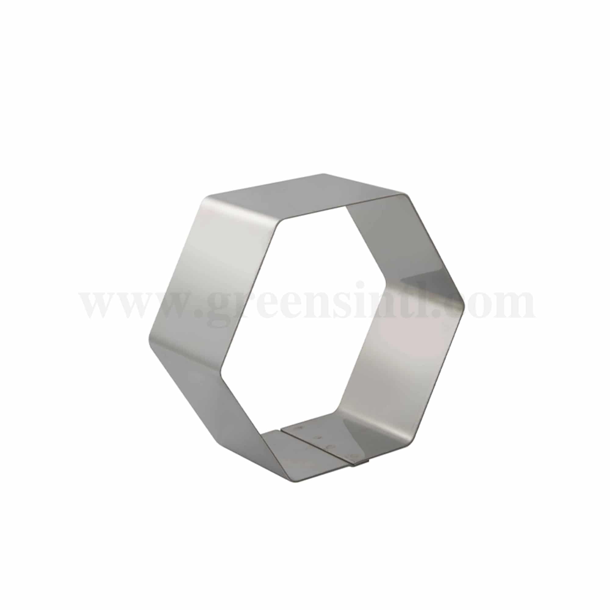 MARTELLATO Stainless steel hexagonal Cake Band 175 x 200 x h40 mm