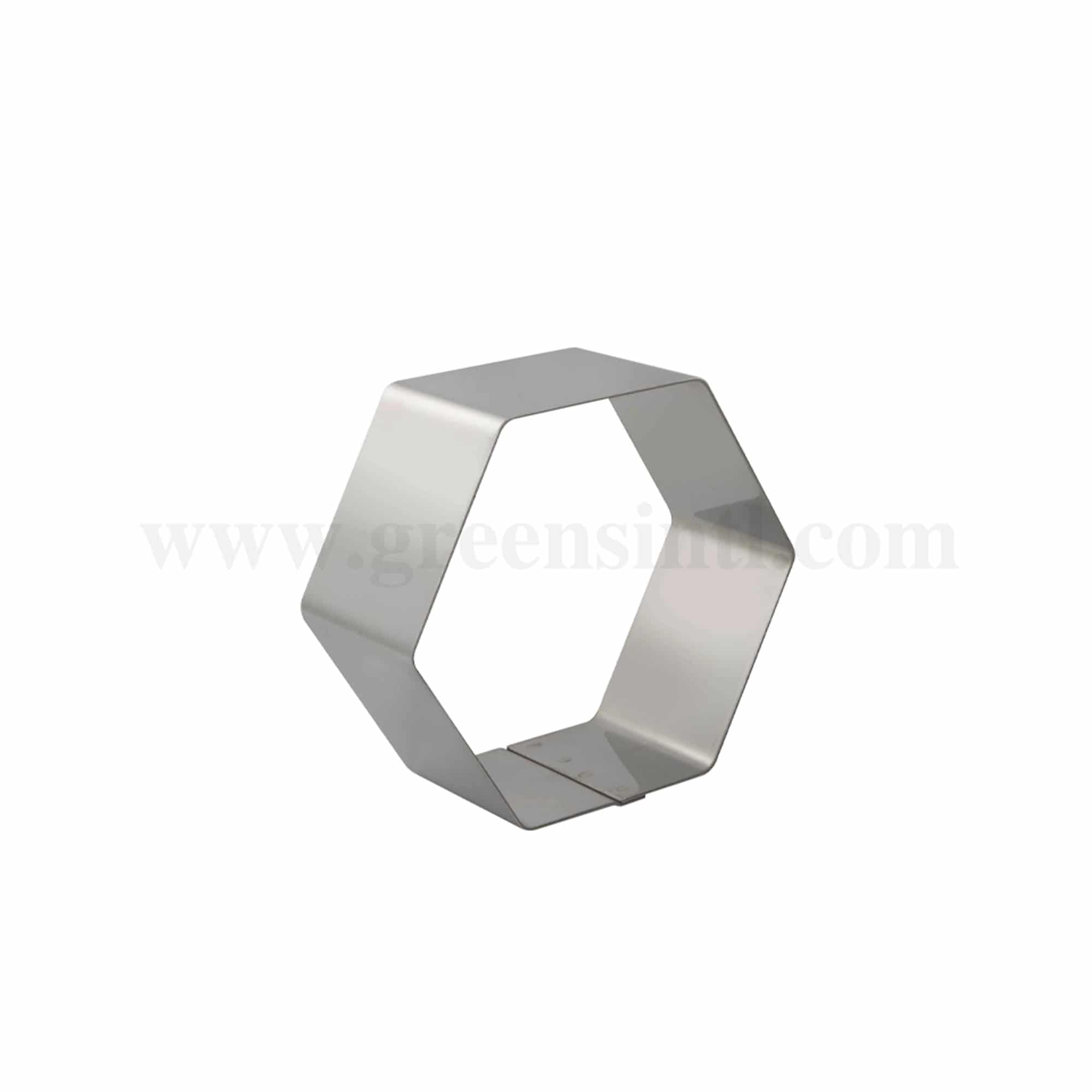 MARTELLATO Stainless steel hexagonal Cake Band 125x140 x h 40 mm