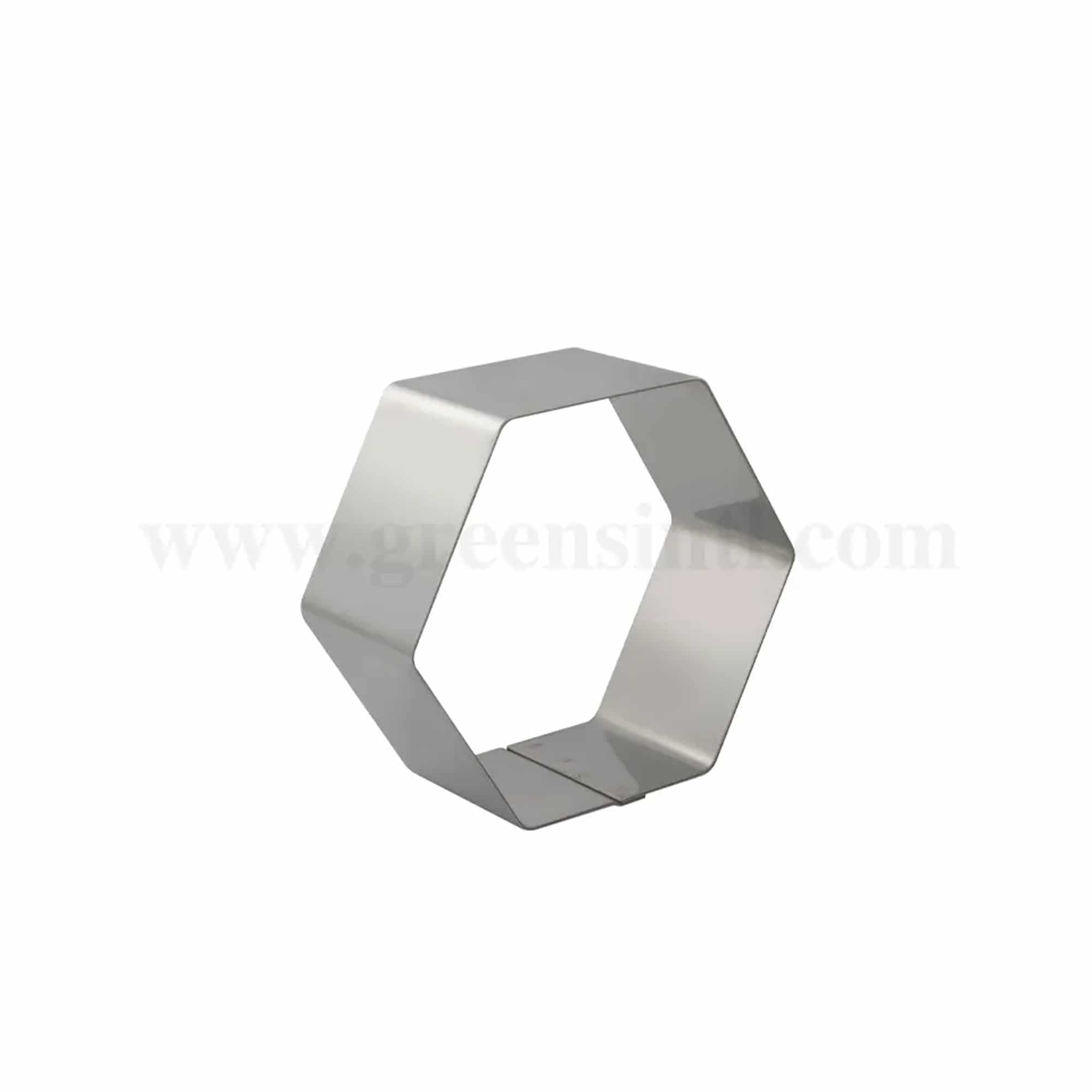 MARTELLATO Stainless steel hexagonal Cake Band 120x140 x h 40 mm