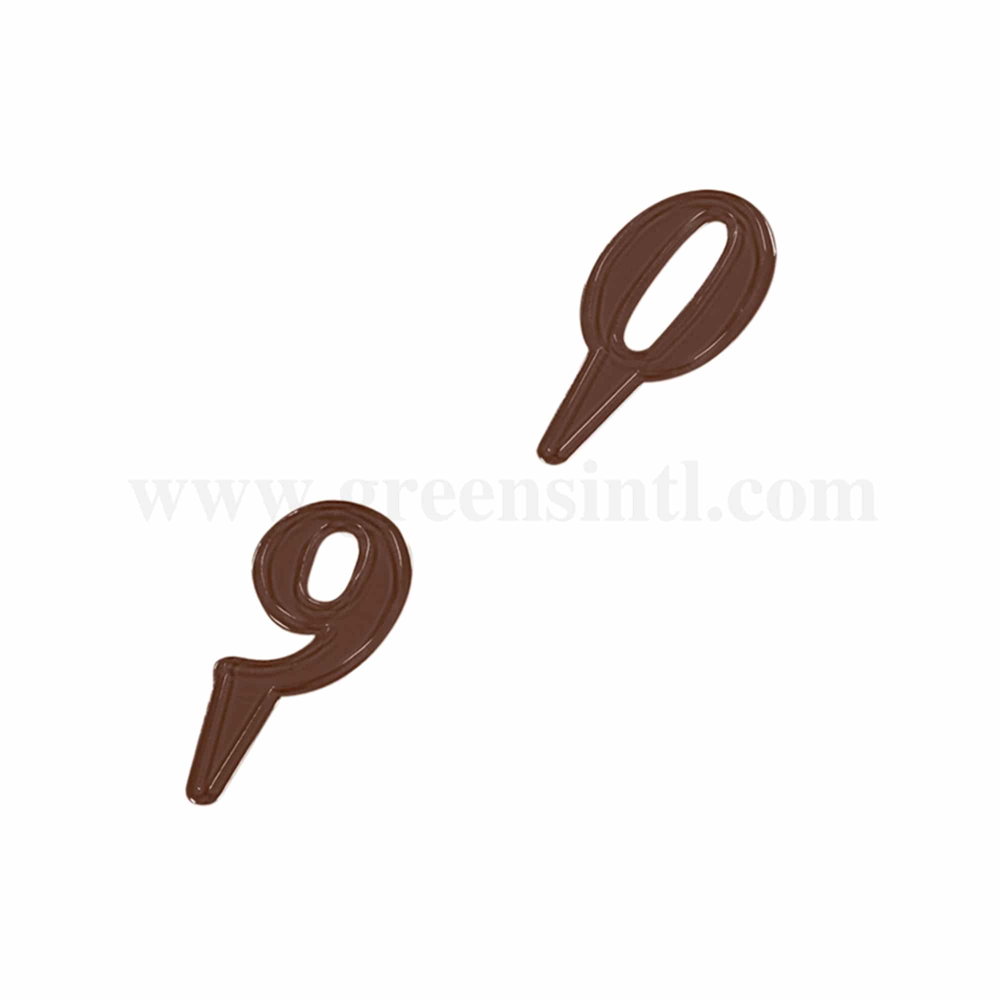 MARTELLATO Polyethylene Chocolate Moulds Choco Stick Numbers 80 x 35 x h 3 mm