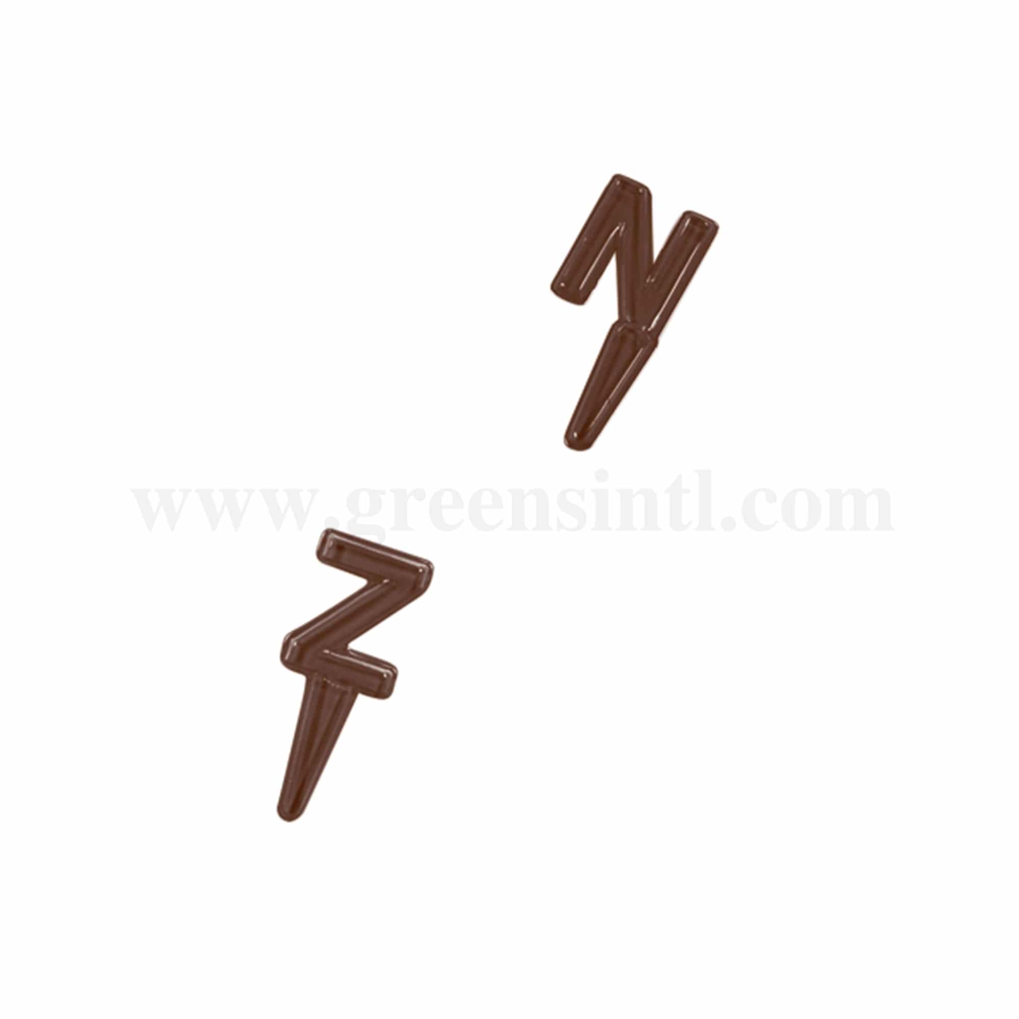 MARTELLATO Polyethylene Chocolate Moulds Choco Stick Letters 'N' To 'Z' 50 x 25 x h 3 mm