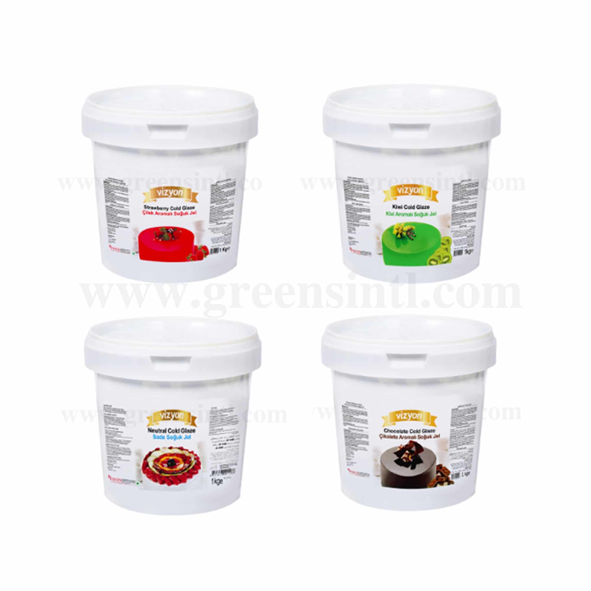 VIZYON Cold Glaze UAE Theme Set (4 x 1  Kg )