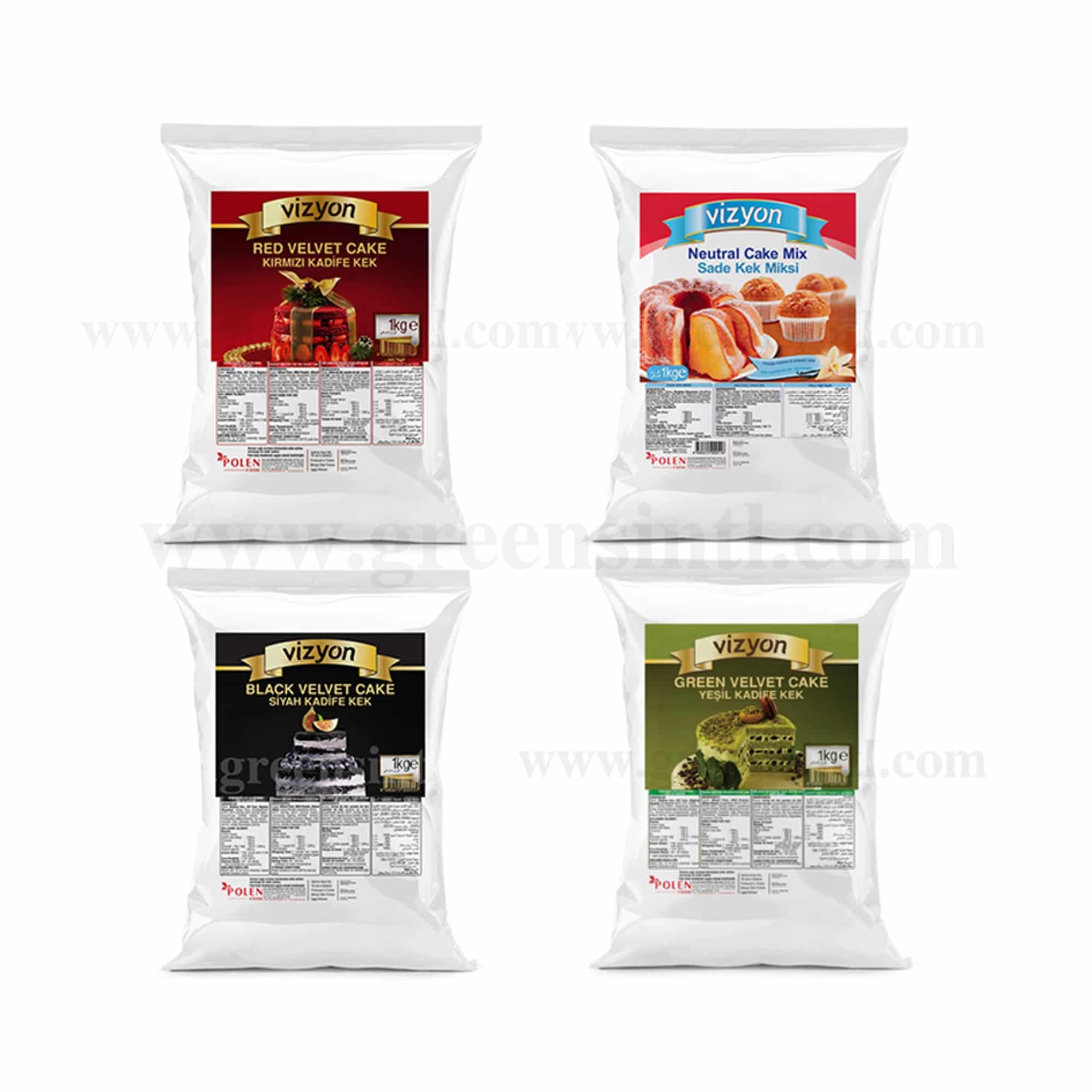 VIZYON Cake Mix Set UAE Theme (4x1Kg)