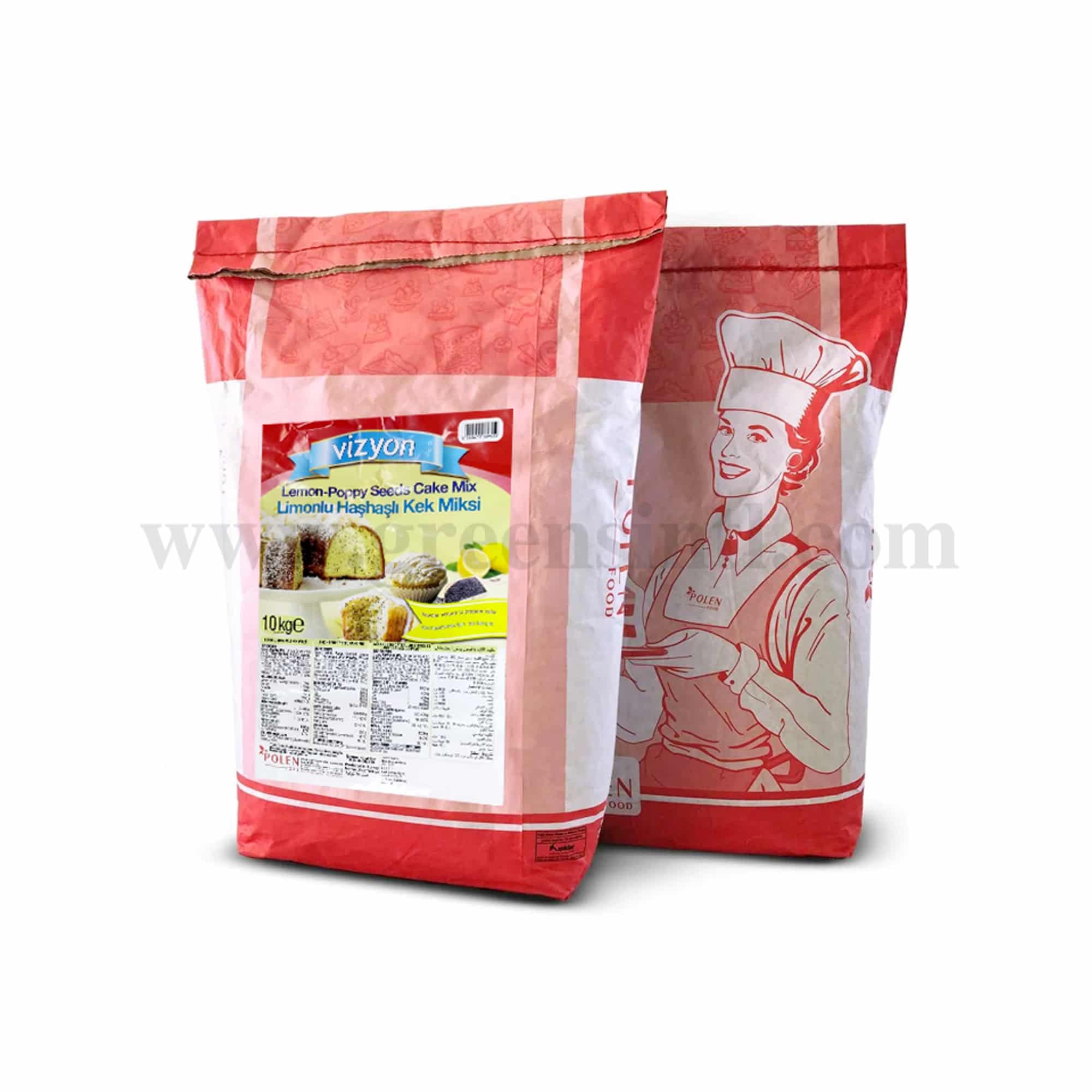 VIZYON Lemon and Poppy Seed Cake Mix 10 Kg 