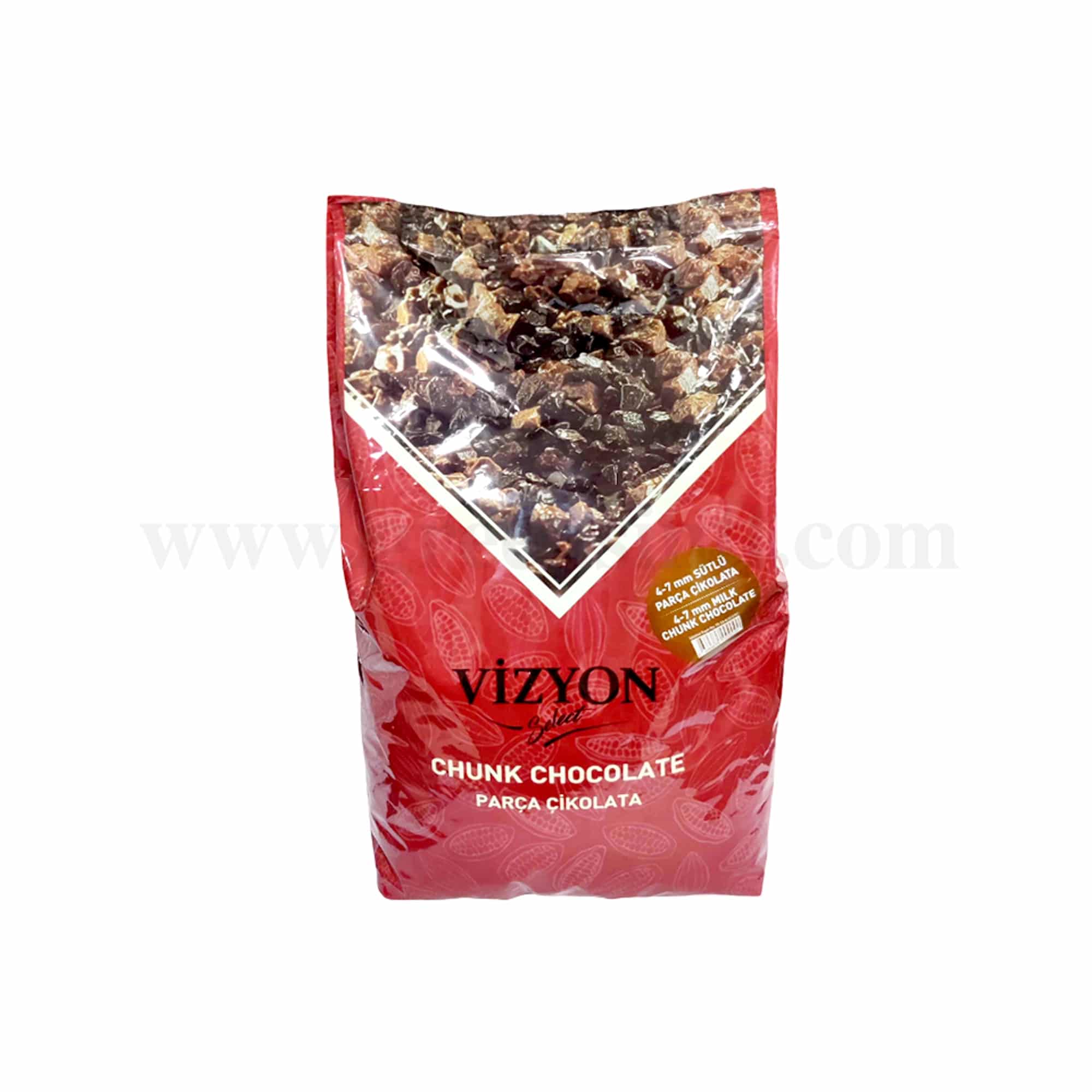 VIZYON Select Milk Couverture Chunks 4-7 mm-36 %-2.5 Kg