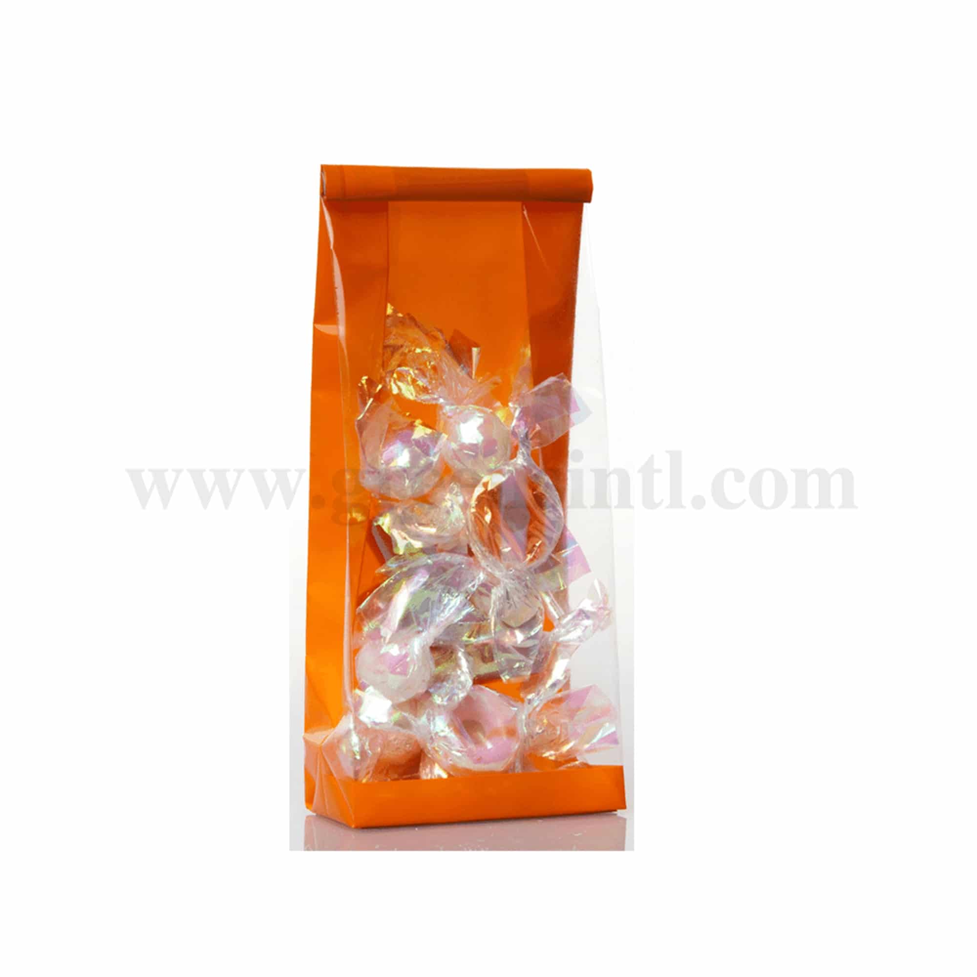 GREENS CHOICE Cellophane Bag Orange 80+40 x 200mm-100 Pcs