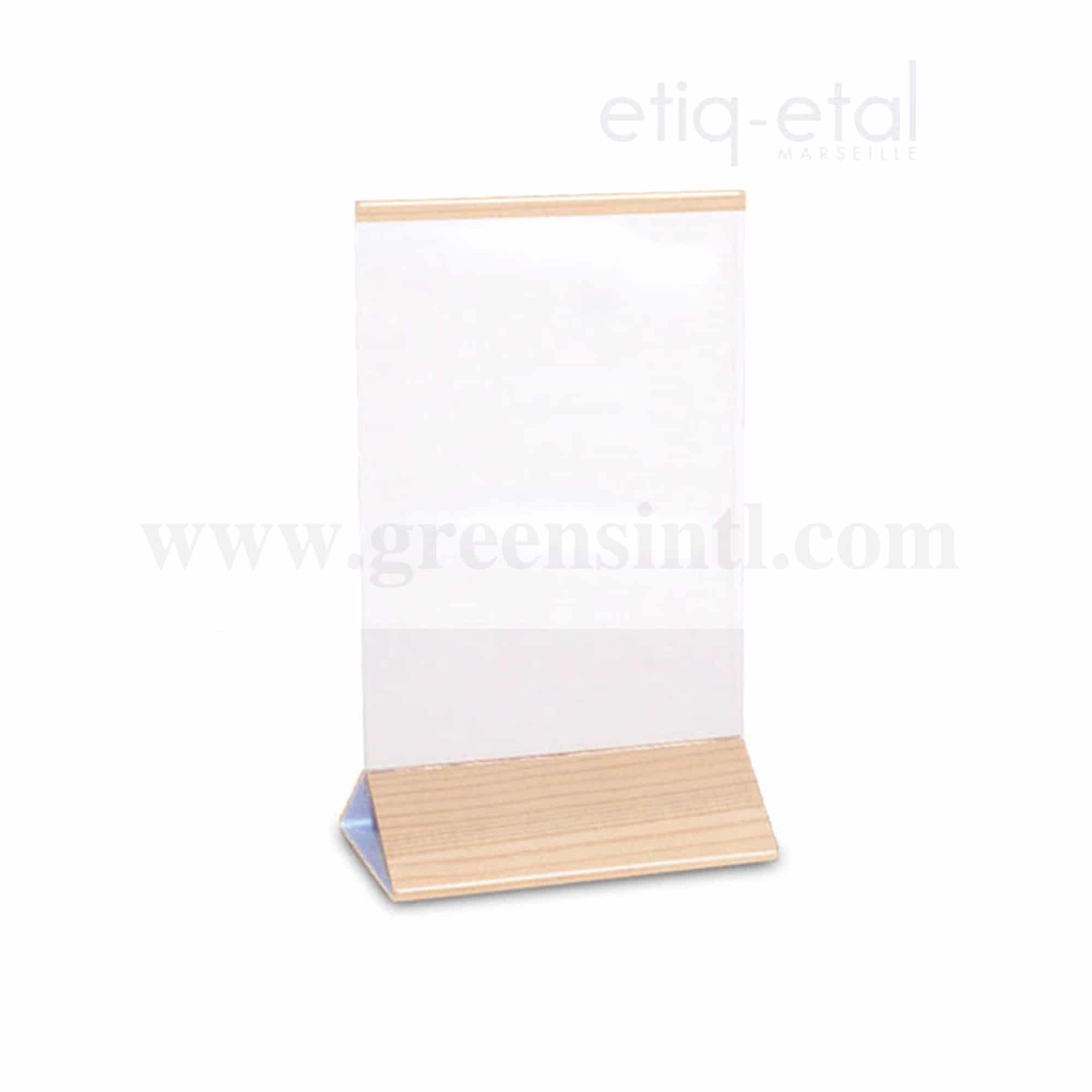 ETIQ ETAL Table Top Top Display Glass for Info A5 clear Wood -3 Pcs