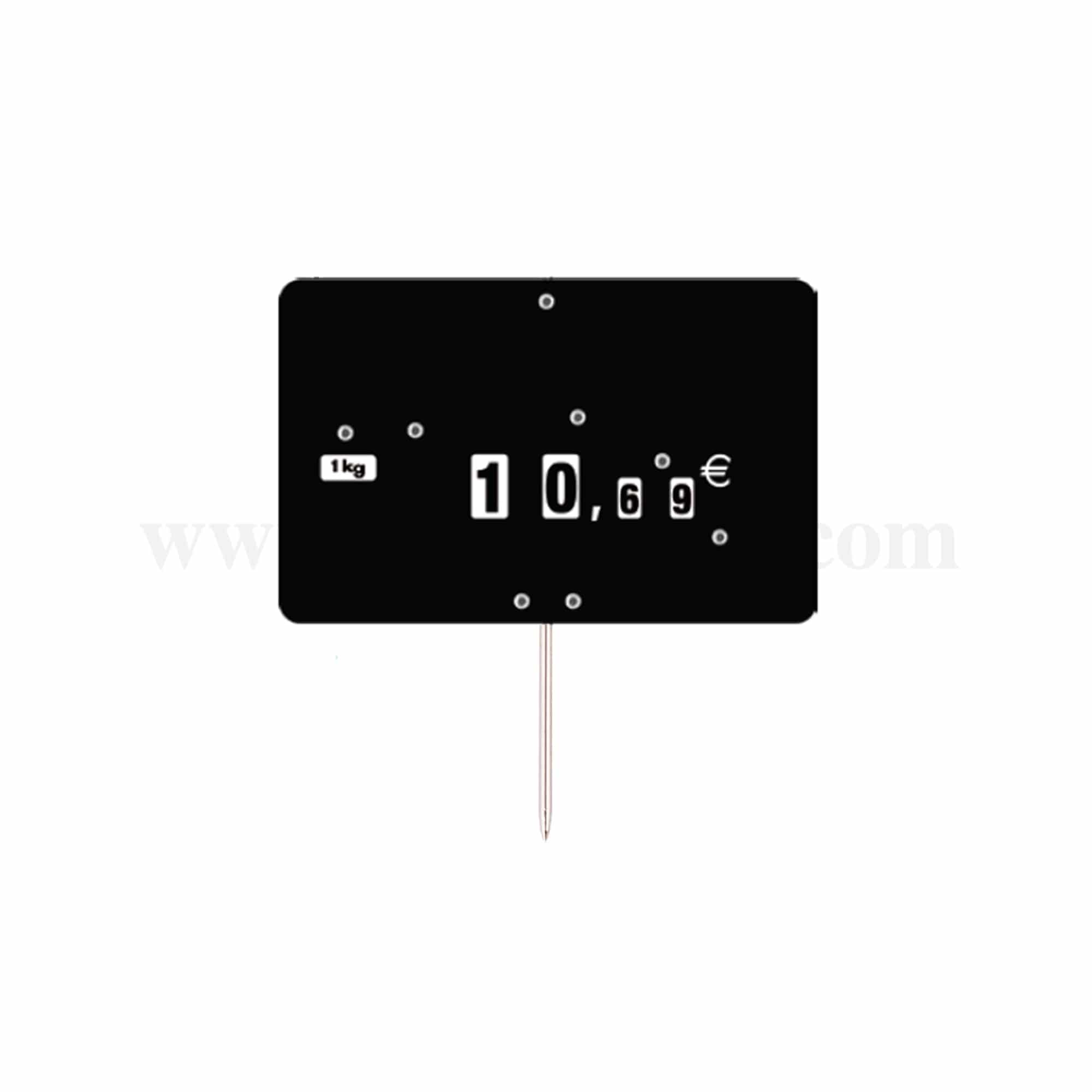 ETIQ ETAL Price and Info Tag TRAD'ETIQ N°3 Contact Black - Stainless Steel Pin