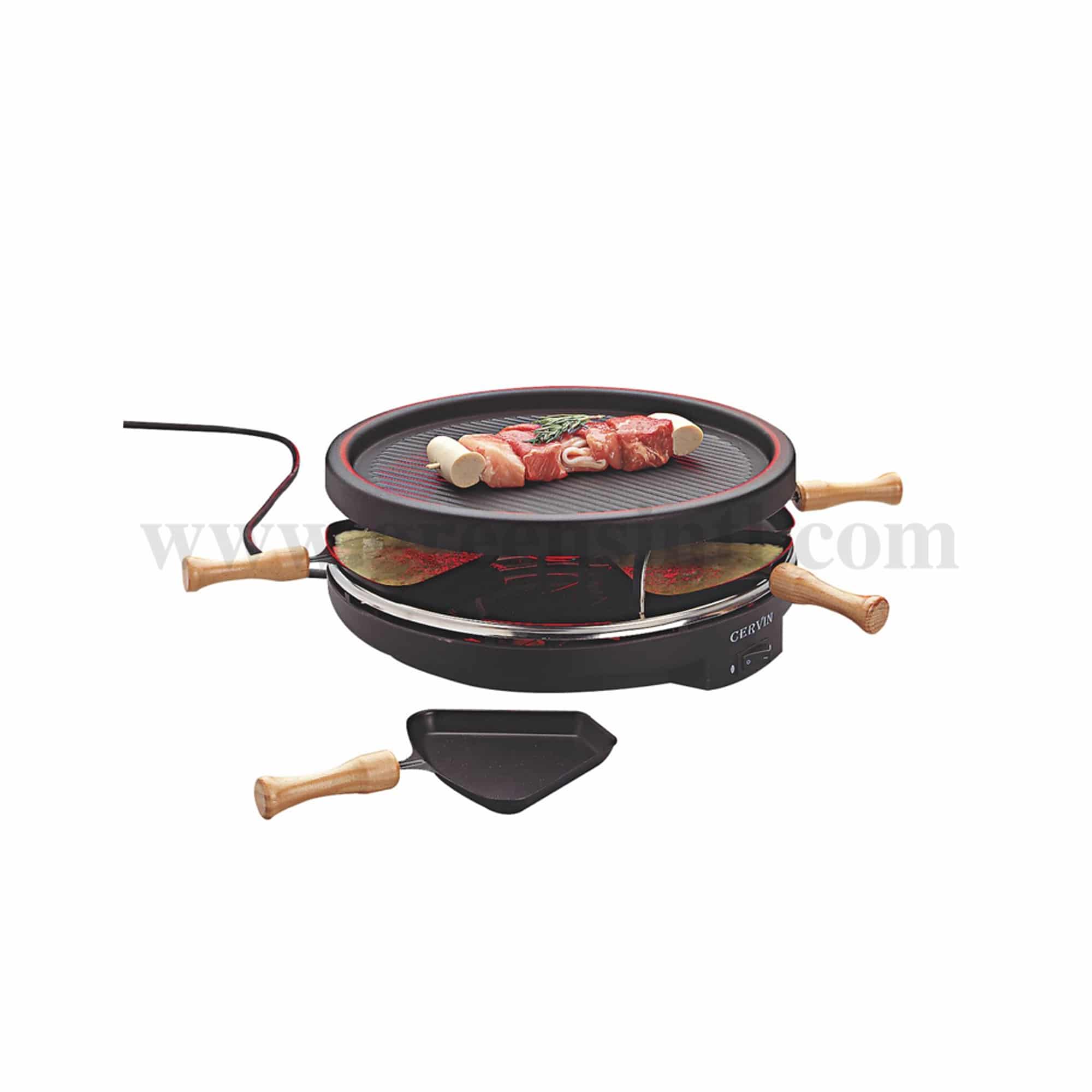 LOUIS TELLIER Raclette oven and grill for 6 people-285 x 285 x 130 mm