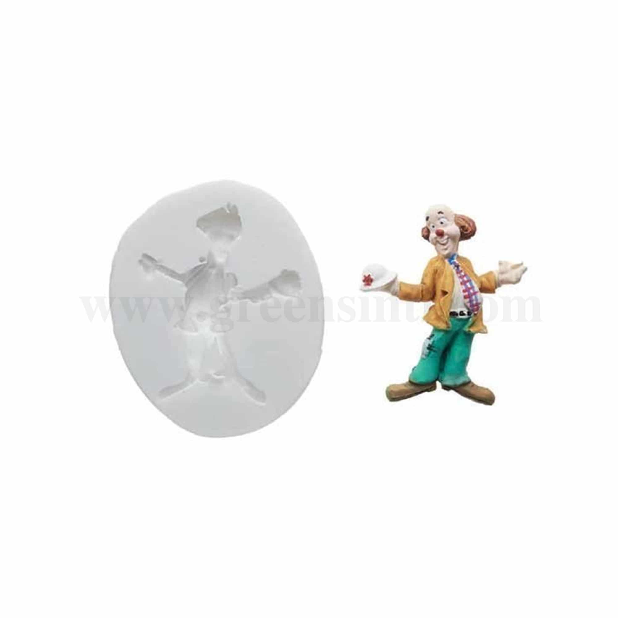GREENS CHOICE Silicone Mould Clown 70 x 57mm