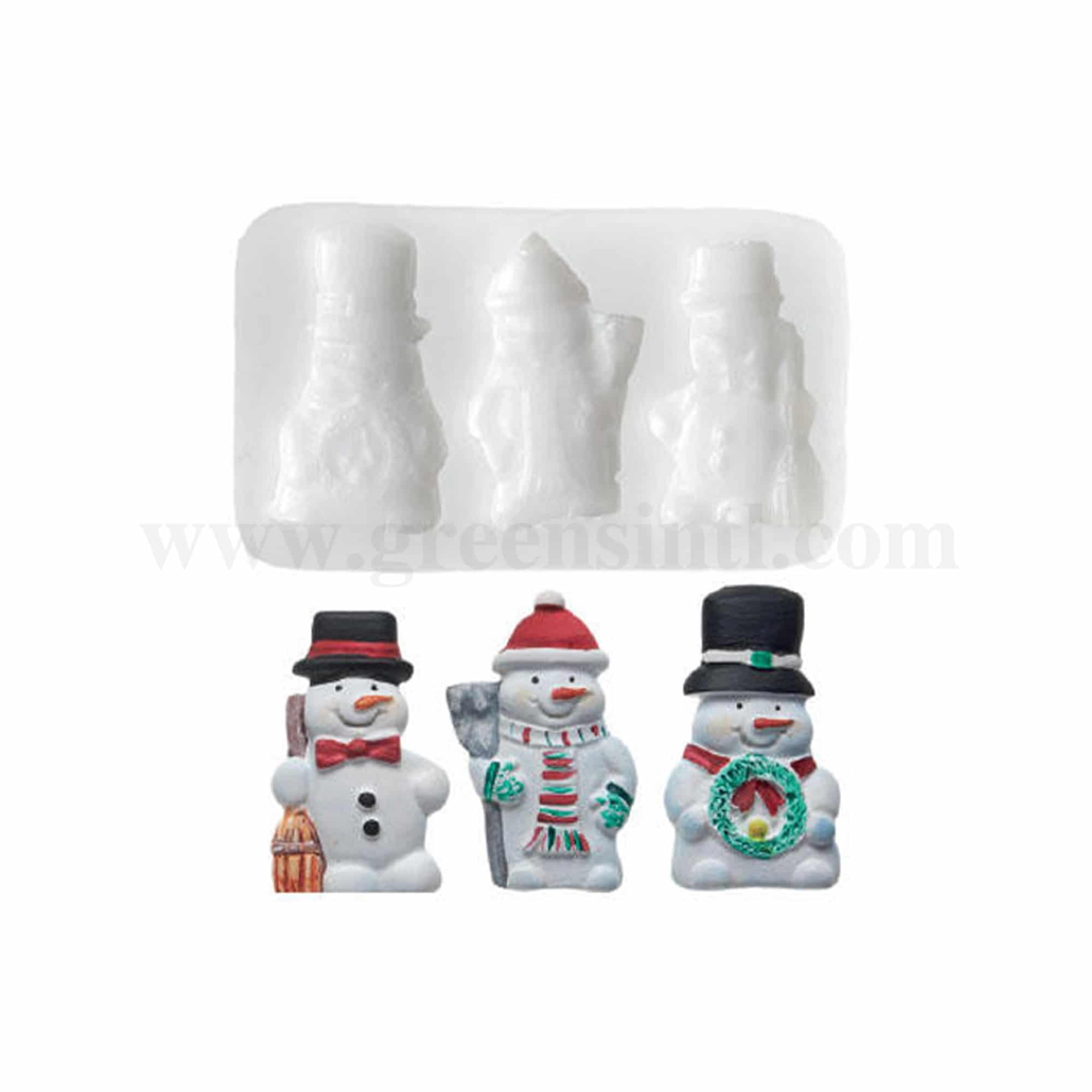 GREENS CHOICE Silicone Mould Snowman 30 x 49 mm