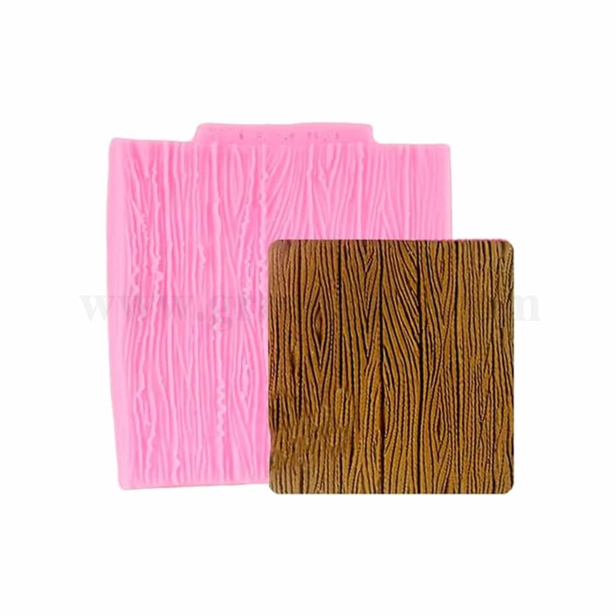 GREENS CHOICE Silicone Mould Wood Texture 105 x 105 mm