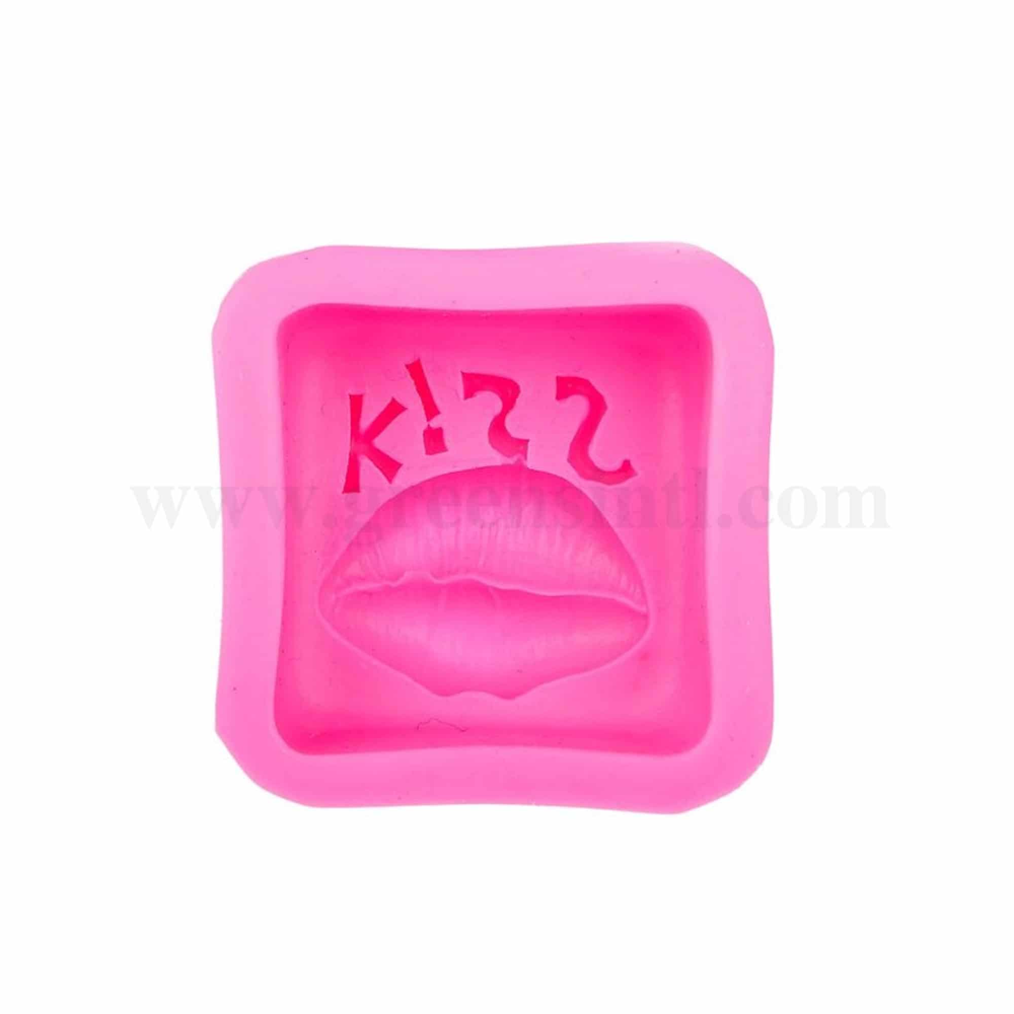 GREENS CHOICE Silicone Mould -Kiss & Lips 65 x 65 x 18 mm