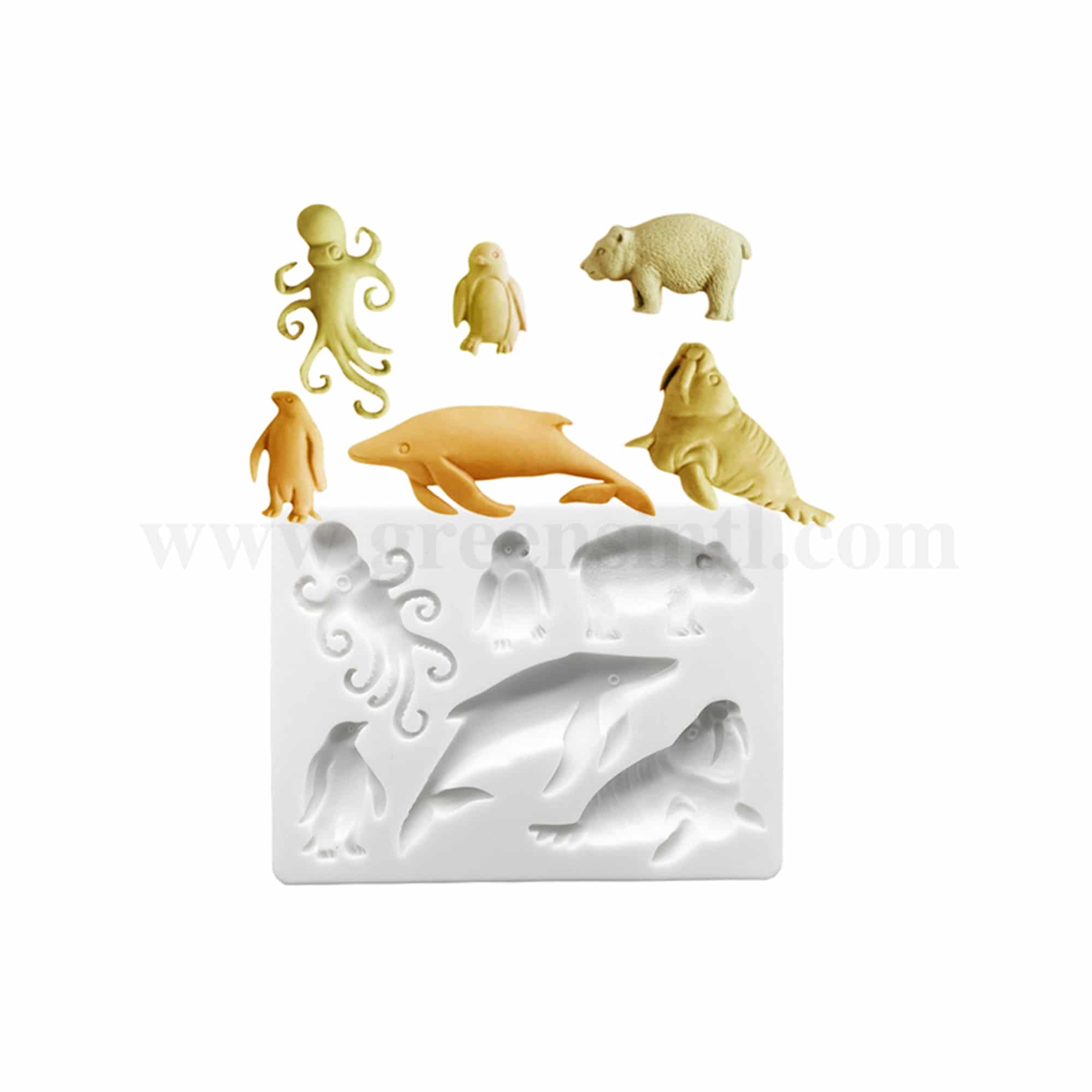 GREENS CHOICE Silicone Mould Sea Animals 124 x 91 x 11 mm