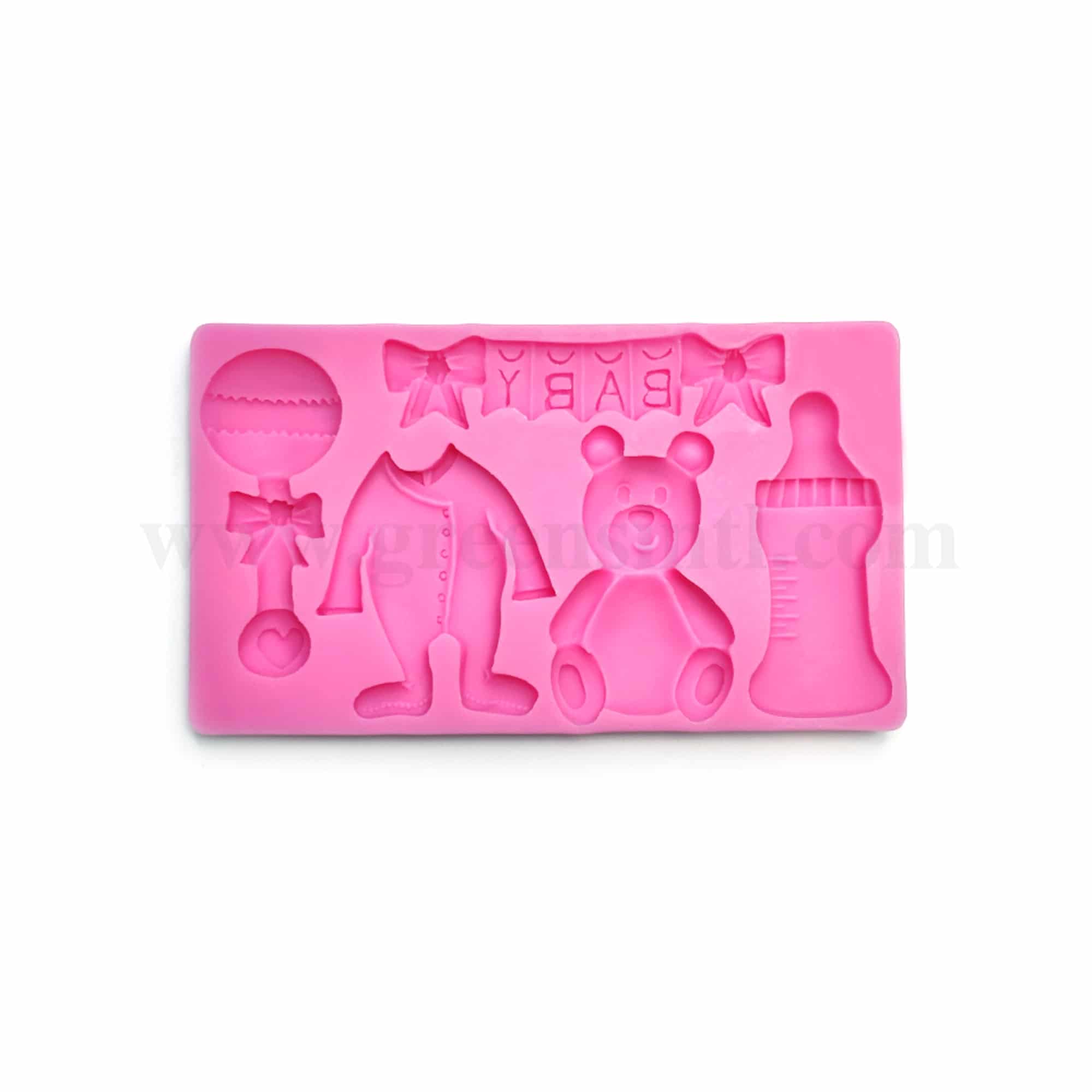 GREENS CHOICE Silicone Mould  Baby Theme 201 x 107 x 17 mm