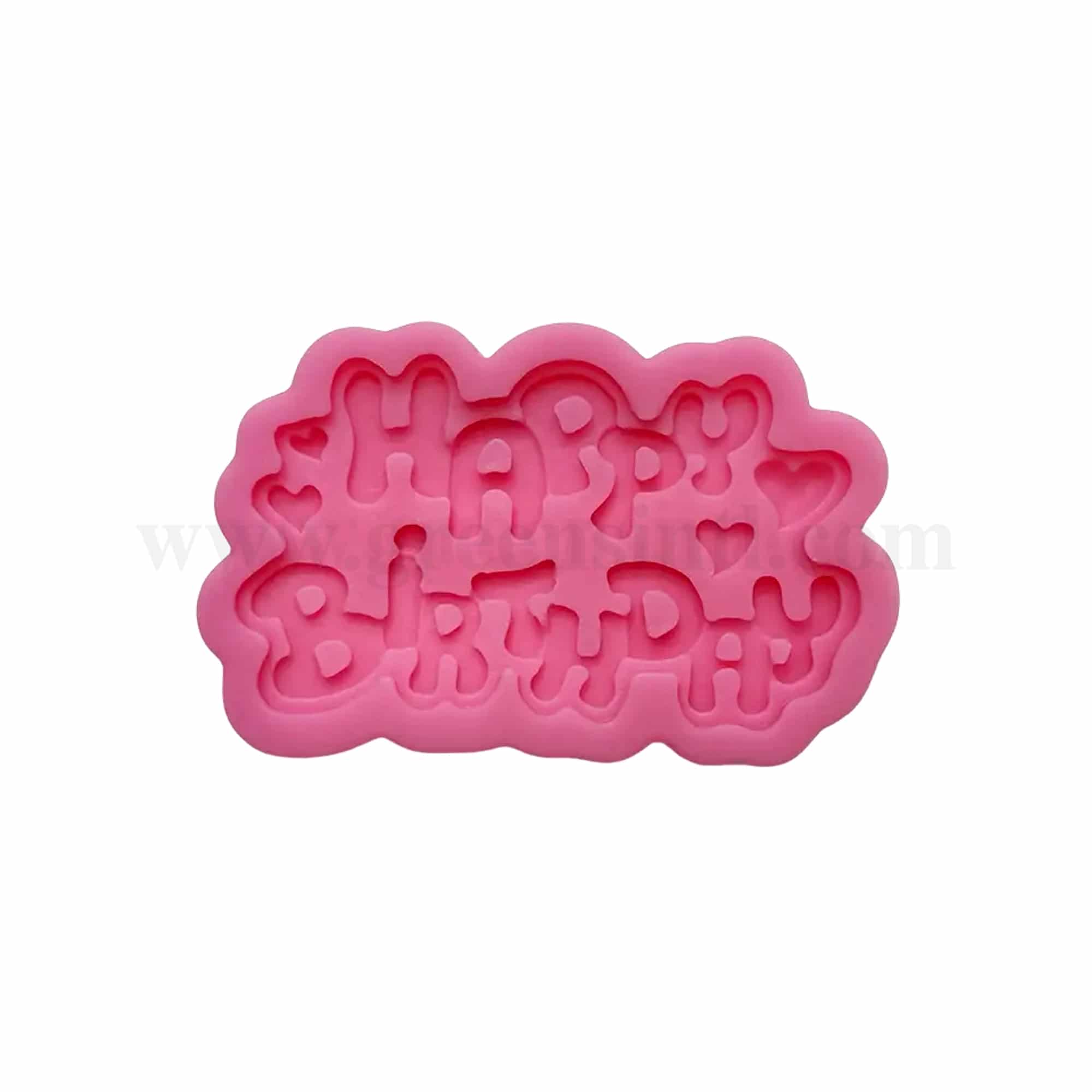 GREENS CHOICE Silicone Mould Happy Birthday  105 x 65 x 11 mm