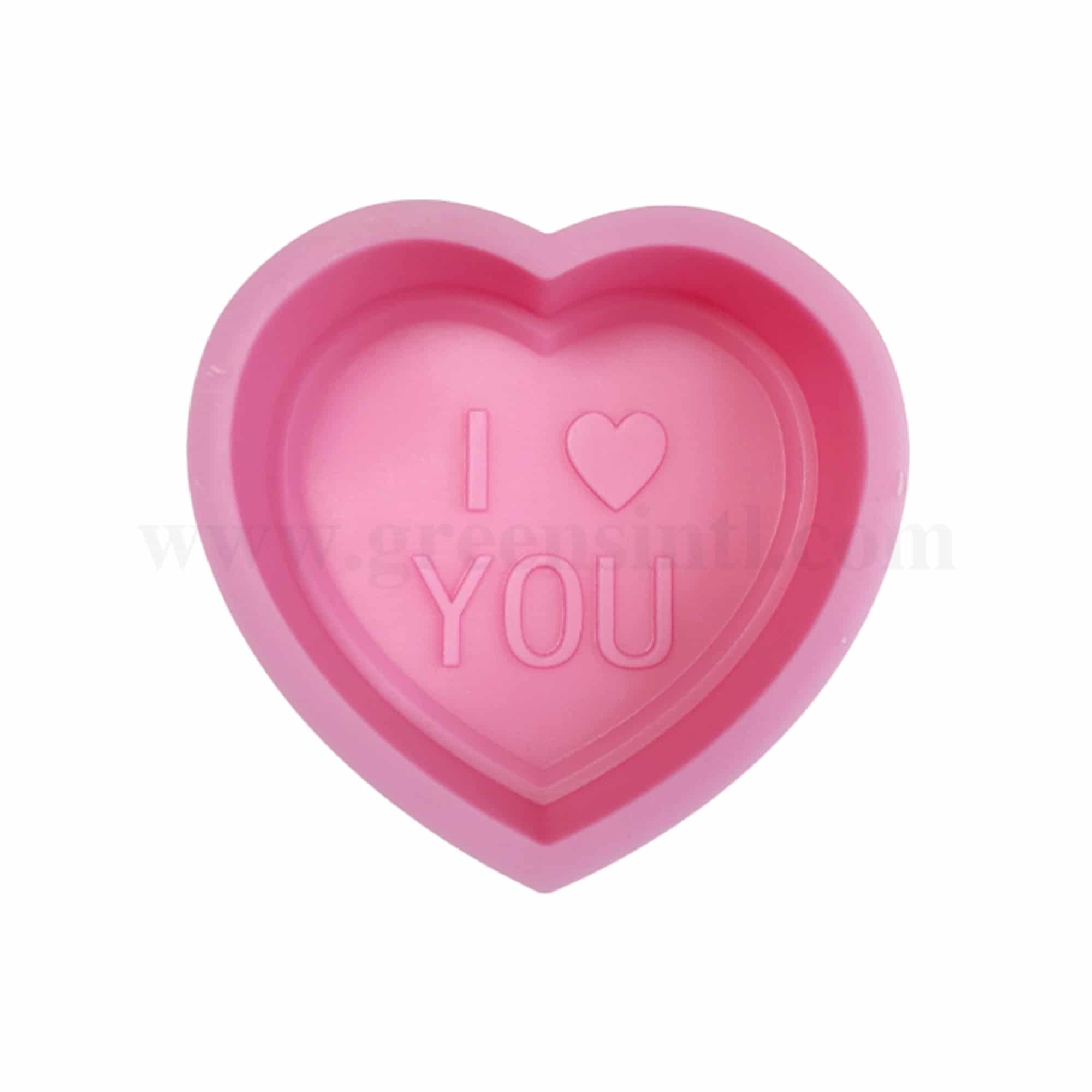 GREENS CHOICE Silicone Mould Heart with I Love You 85 x 78 mm