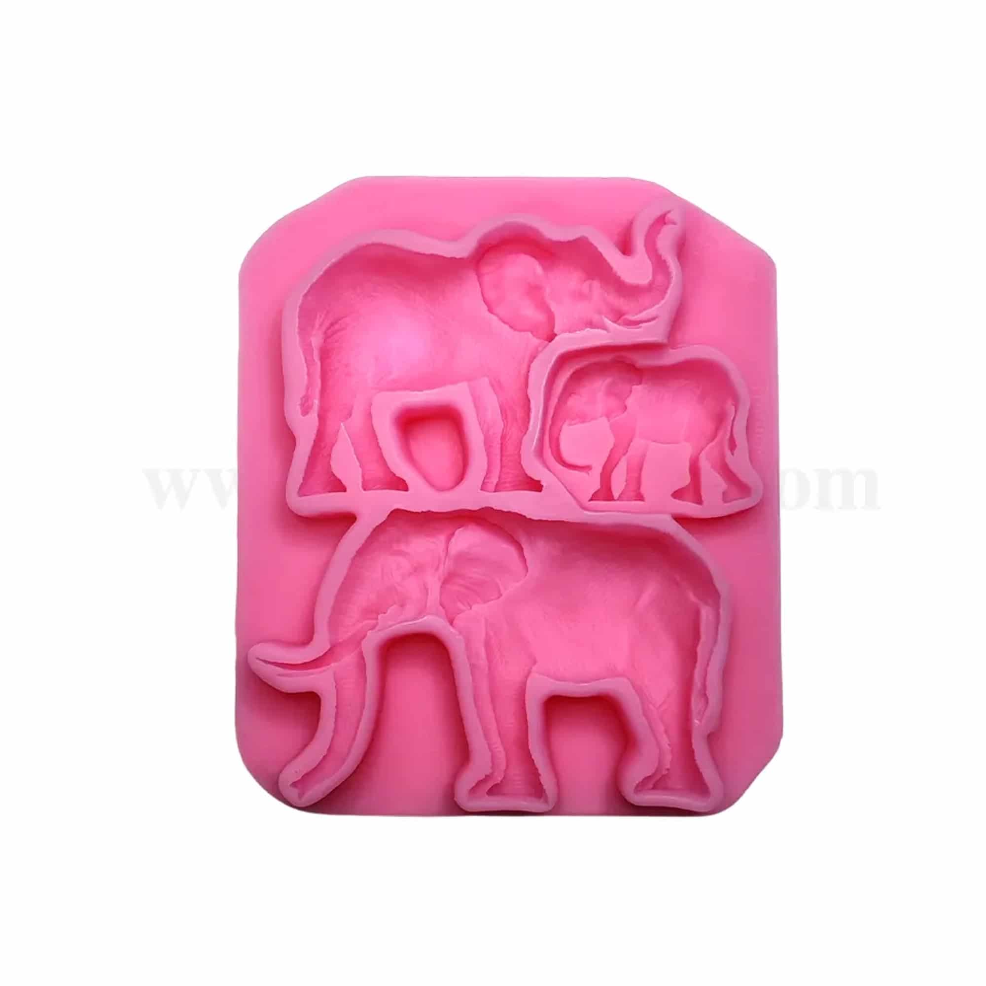 GREENS CHOICE Silicone Mould Elephants 135 x 159 x 17 mm