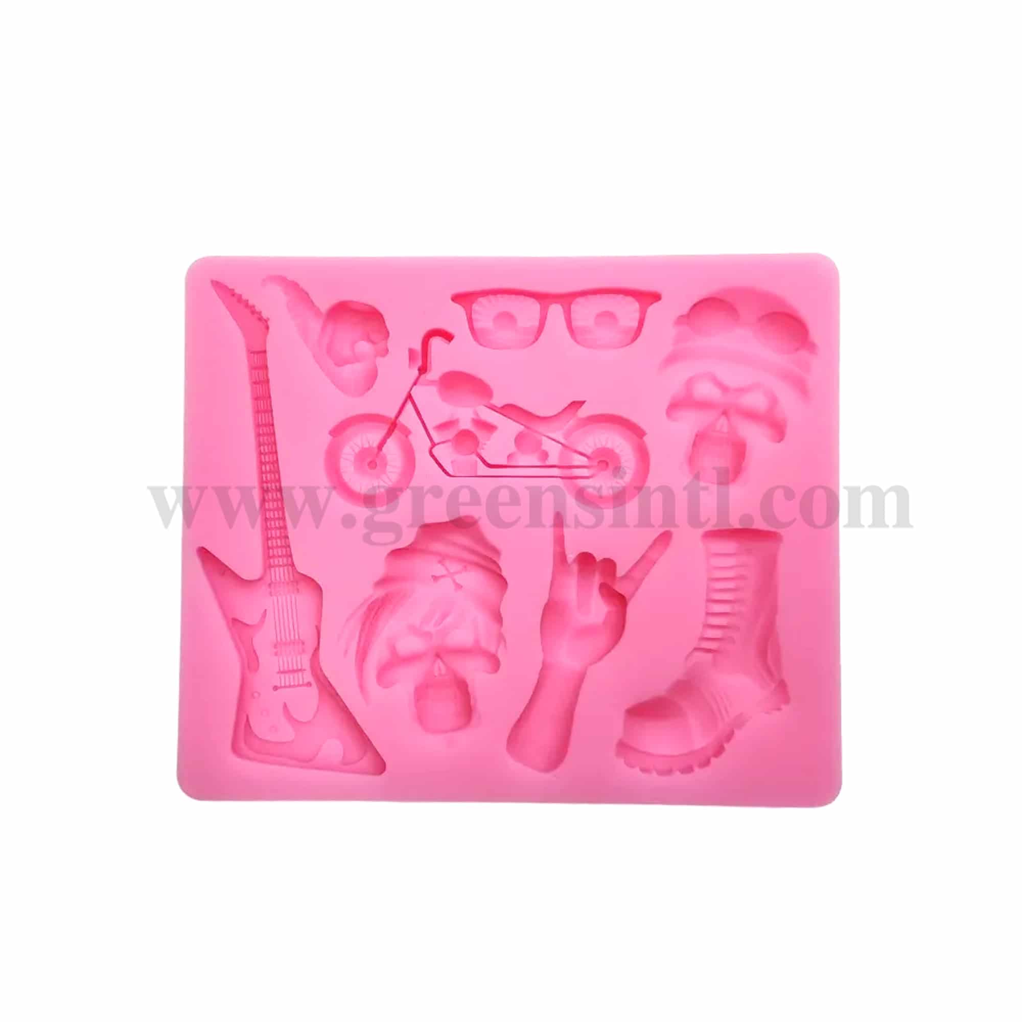 GREENS CHOICE Silicone Mould Biker Theme  125 x 104 x 12 mm